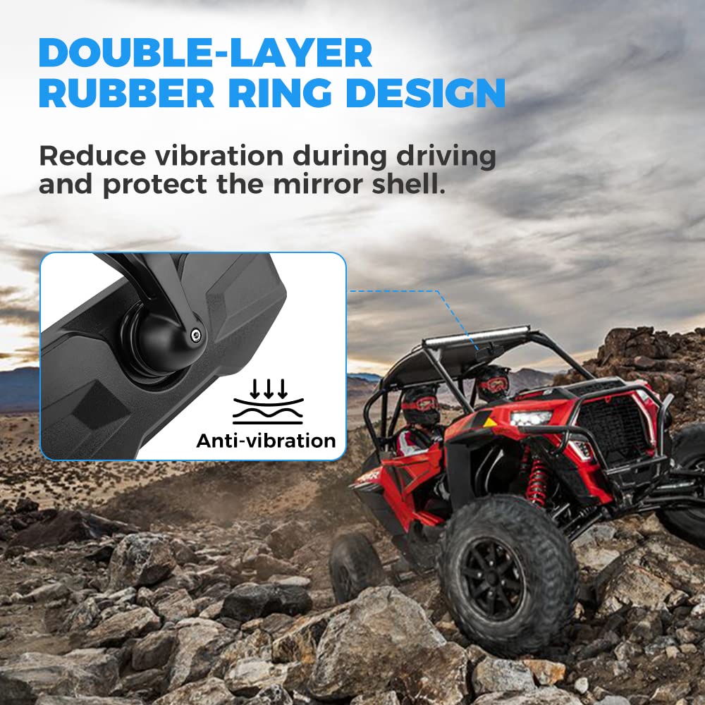 Rear View Center Mirror for 1.75” Roll Bar for Polaris RZR