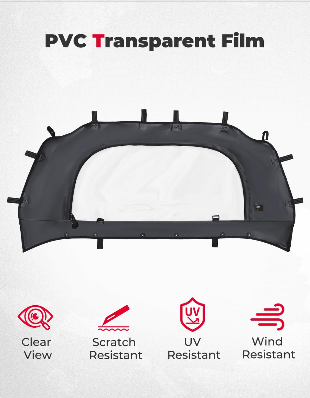 UTV Soft Rear Windshield for RZR PRO XP /Turbo R – fits Polaris RZR Pro XP (view 3)