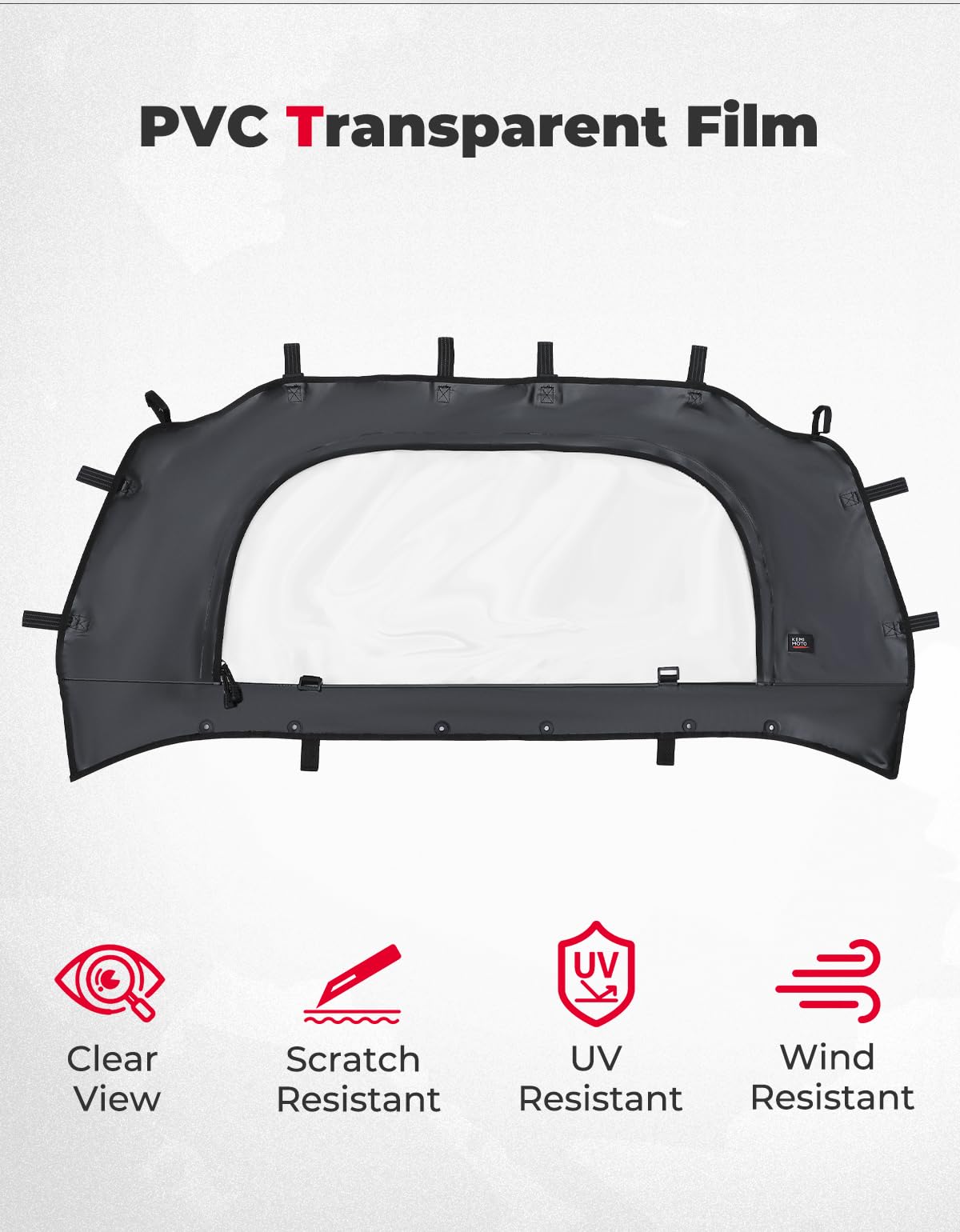 UTV Soft Rear Windshield for RZR PRO XP /Turbo R – fits Polaris RZR Pro XP (view 3)