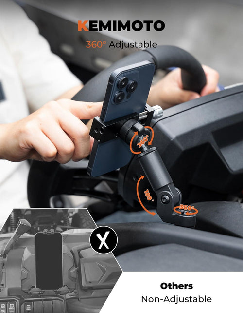360° Adjustable CNC Phone Mount for Can-Am Maverick X3/MAX – fits Can-Am Maverick X3 MAX