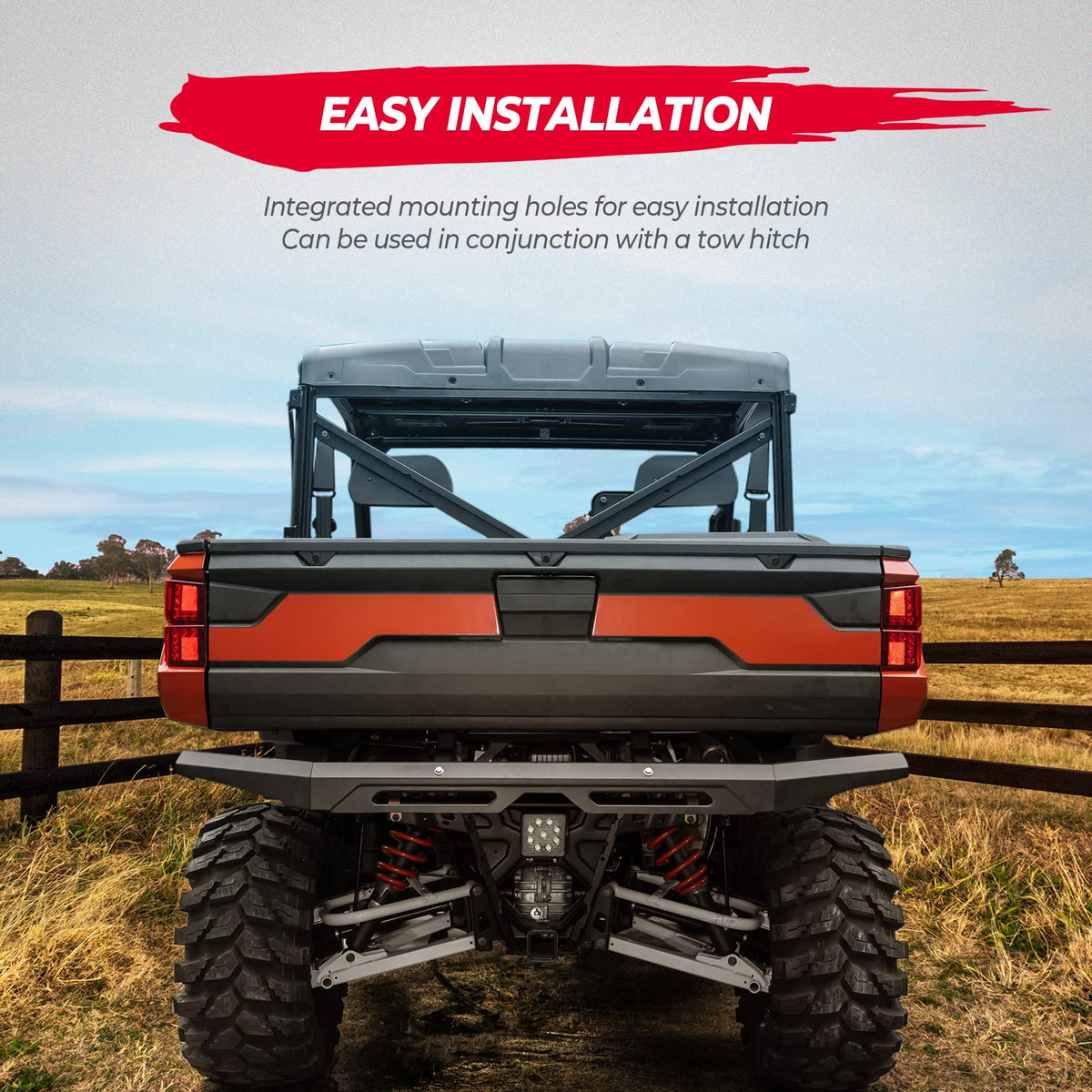 Rear Brushguard Bumper for Polaris Ranger XP 1000 / CREW 2018-2026