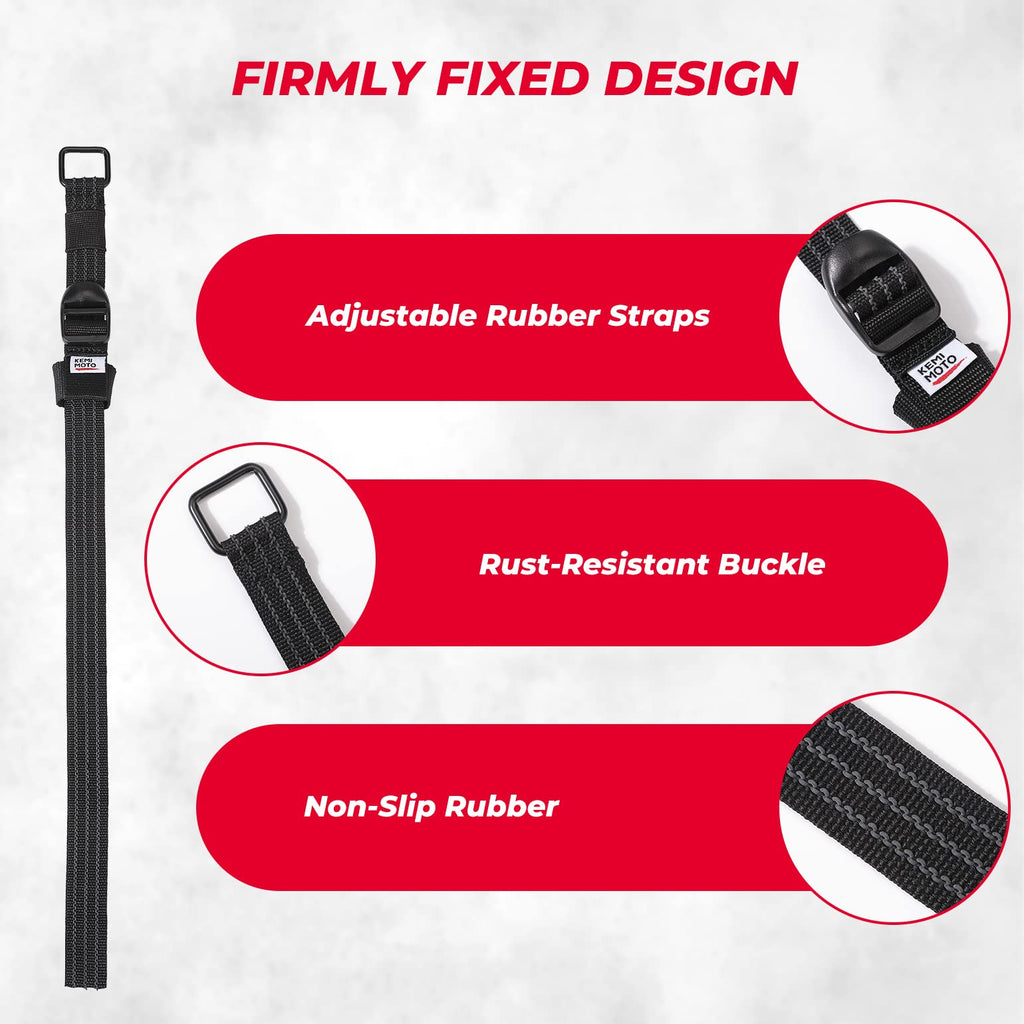 Shovel Holder Rubber Roof Rack Straps Fits 1.5"-3.5" Diameter Tools – fits Can-Am Maverick X3 (view 3)