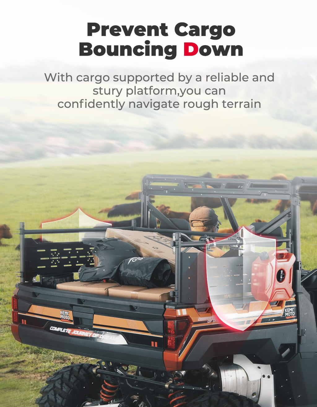 Heavy Duty Rear Cargo Rack for Polaris Ranger 1000/XP 1000/XP 900/XP 570