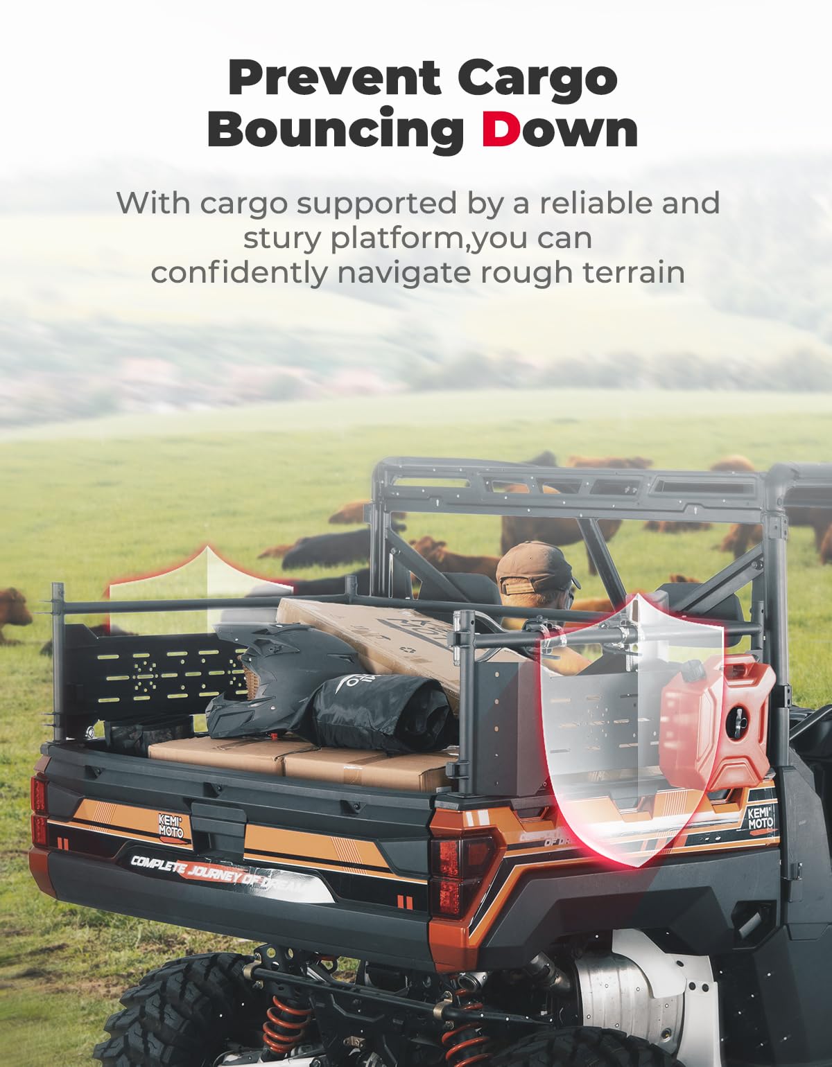 Heavy Duty Rear Cargo Rack for Polaris Ranger 1000/XP 1000/XP 900/XP 570