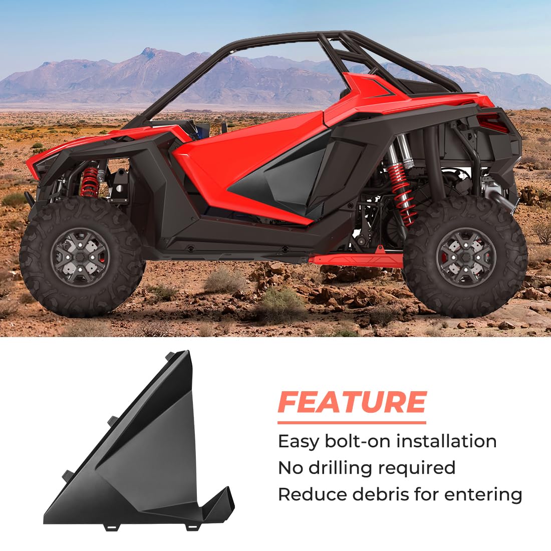 UTV Lower Half Doors Panels for RZR PRO XP/R/Turbo R 2020-2024 – fits Polaris RZR (view 3)