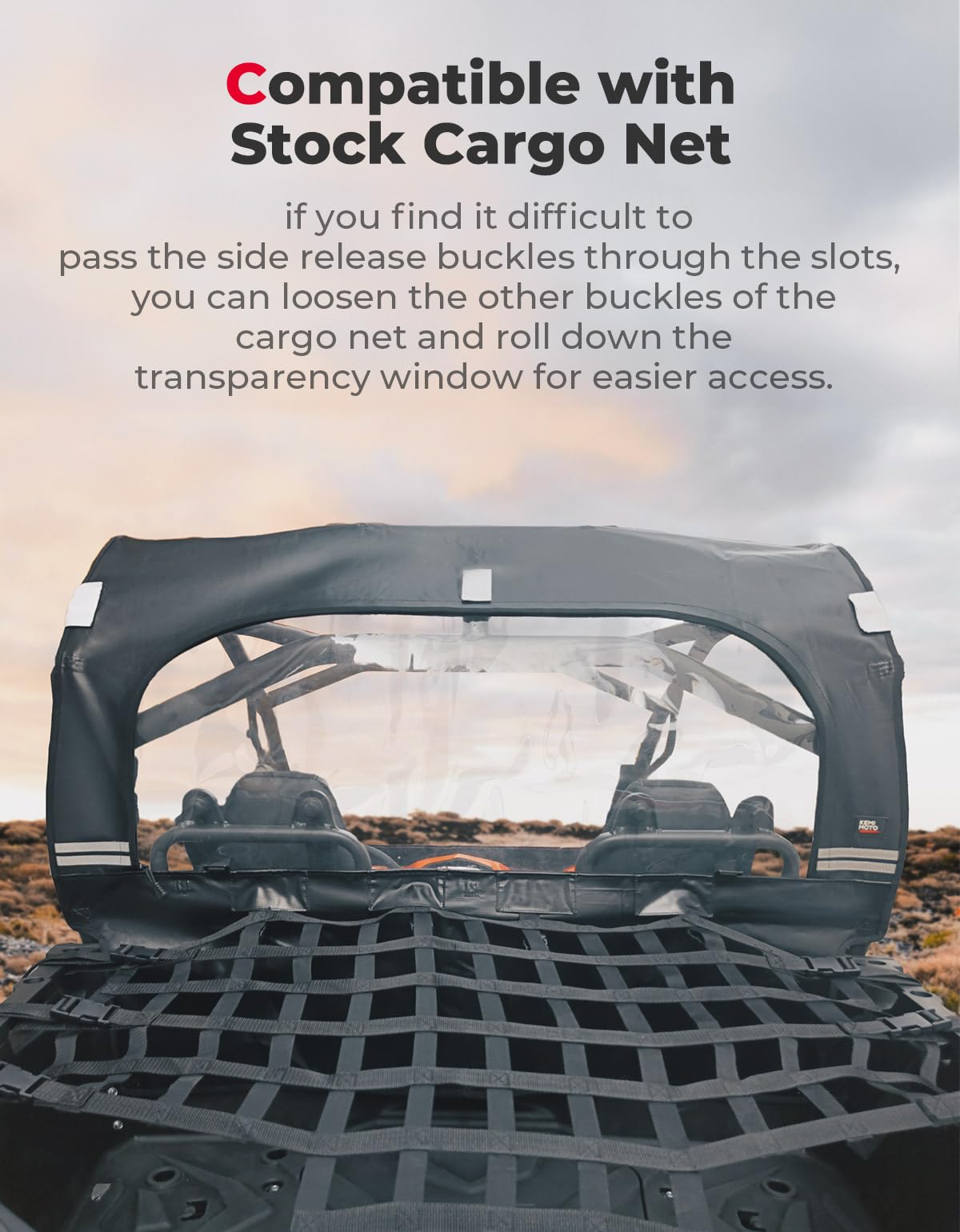 Soft Rear Windshield with Zipper for CFMOTO ZForce 500 | 800 | 1000