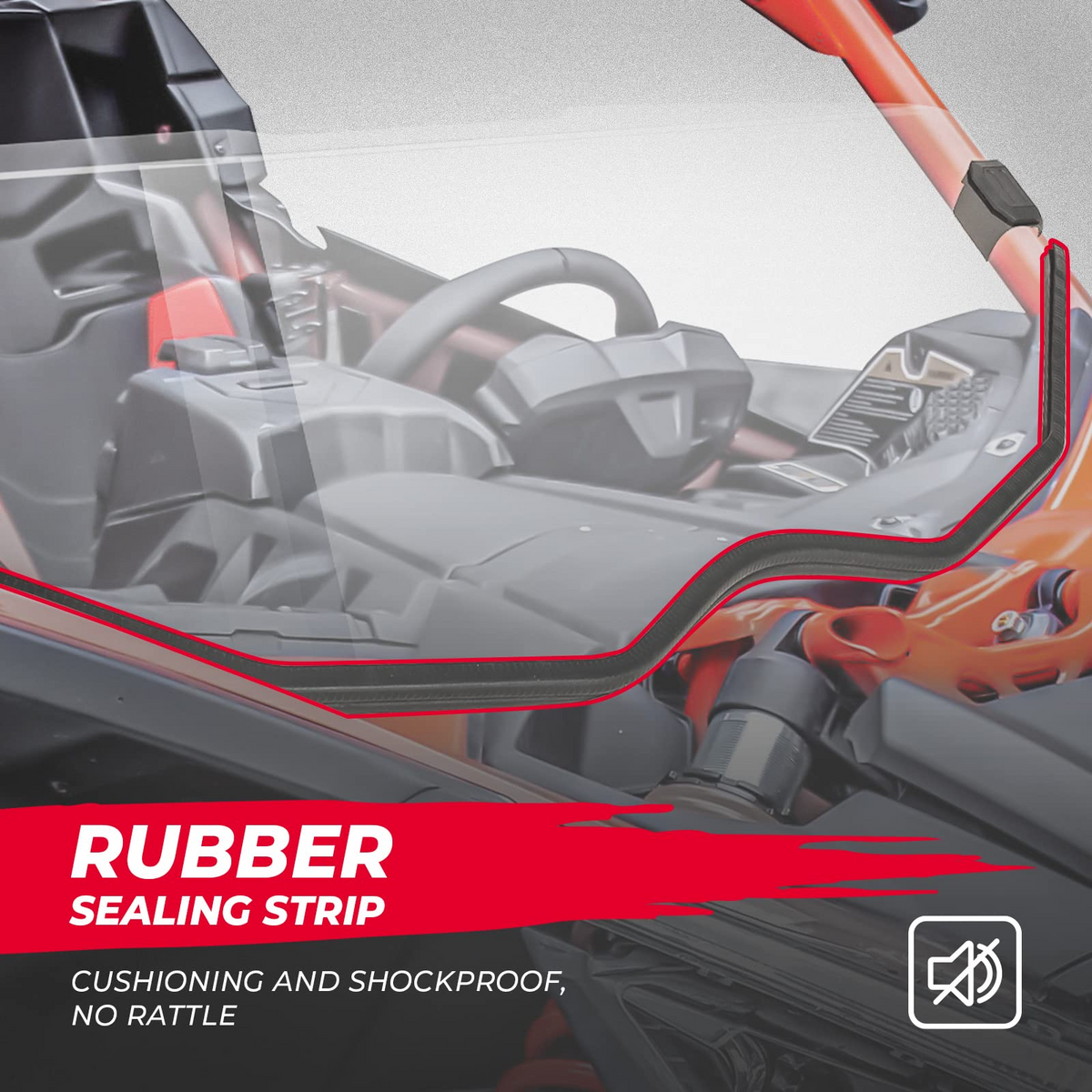 Front Half Windshield for Can-Am Maverick X3 – fits Can-Am Maverick X3 2-Seat (view 3)