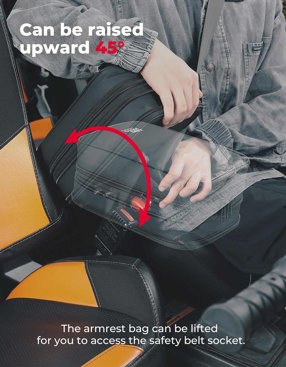 UTV Armrest Safe Storage Bag for Polaris RZR 900 S 1000 XP Turbo Trail – fits Polaris RZR XP Turbo (view 3)