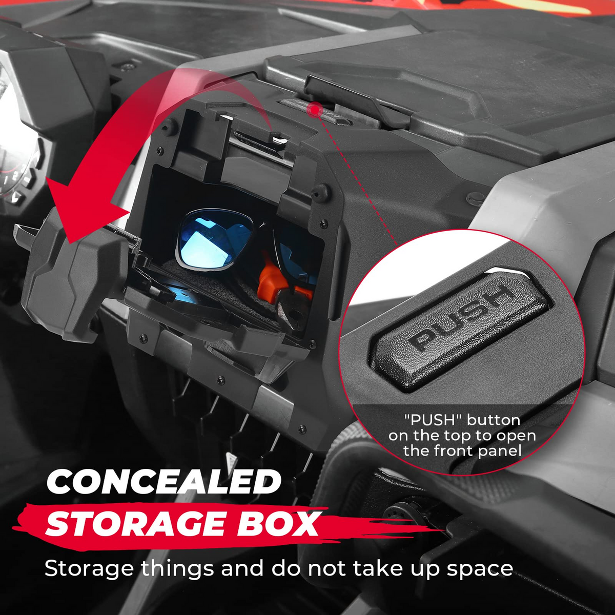 Tablet Holder With Storage Box for Polaris RZR PRO XP/ TURBO – fits Polaris RZR Pro XP 4