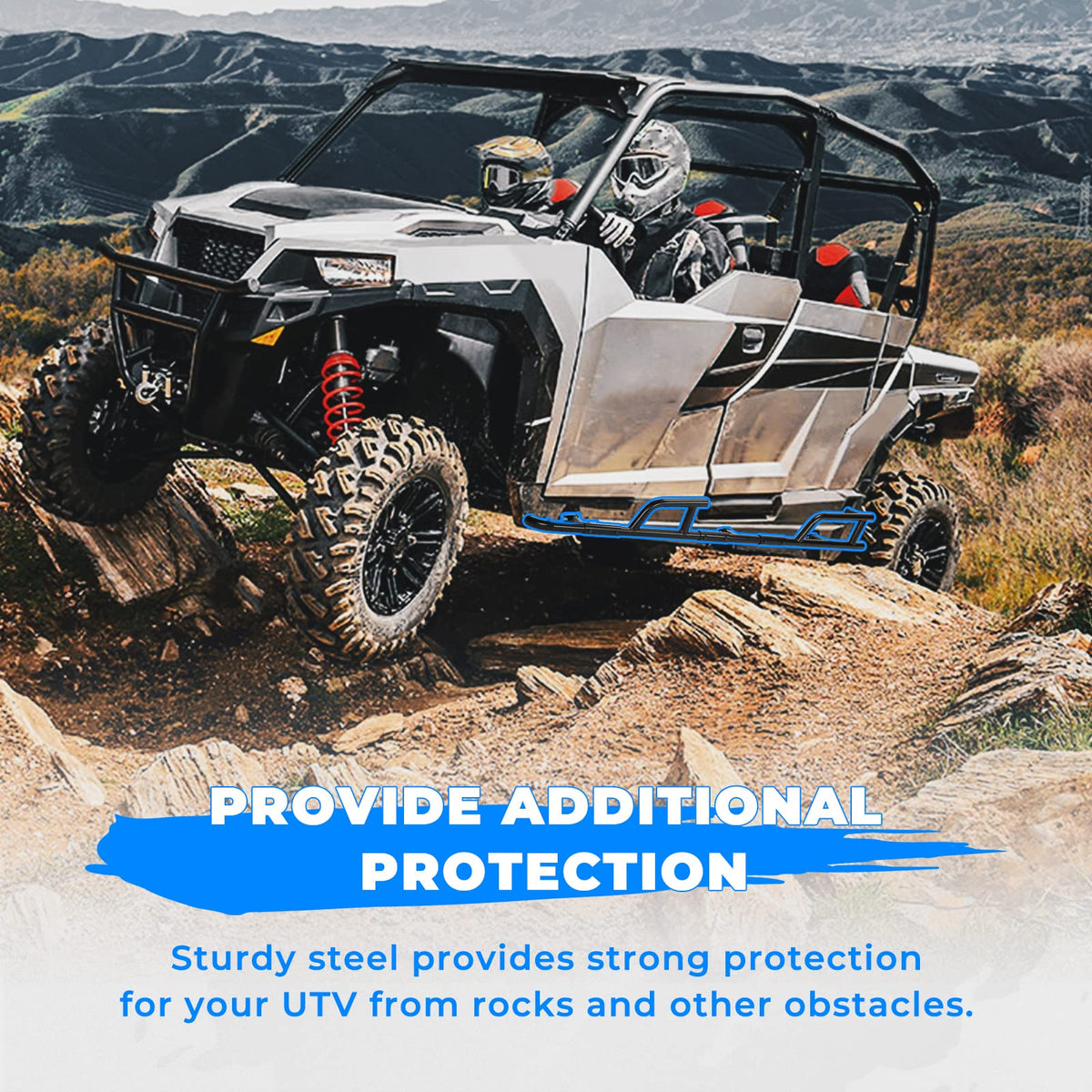 Nerf Bars Rock Sliders for Polaris General XP 4 1000 – fits Polaris General XP 4 1000