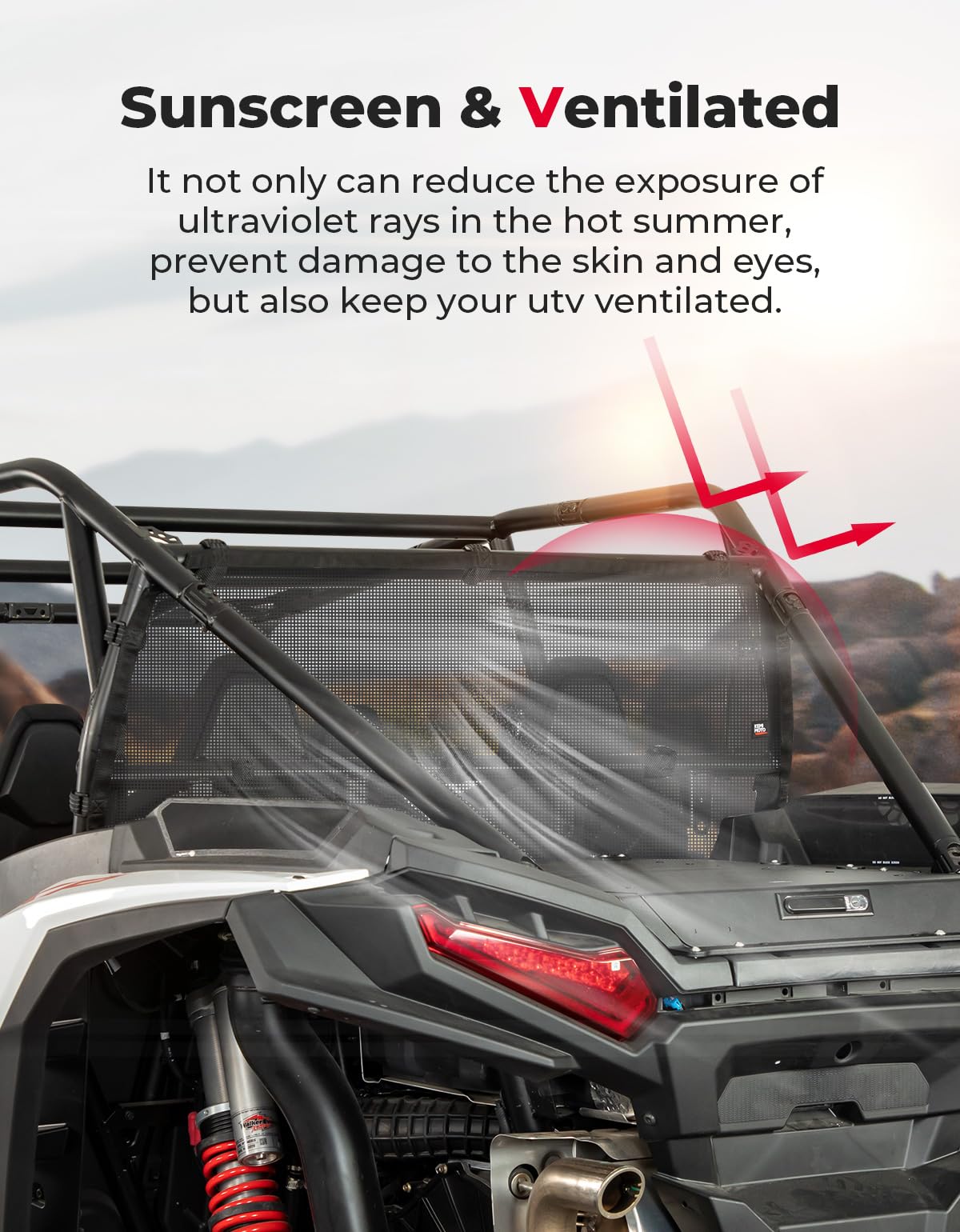 Rear Window Net for Polaris RZR XP 1000/4 1000 2024/2025+ – fits Polaris RZR XP 4 1000 (2024+)