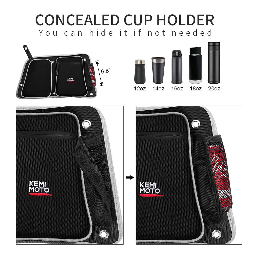 Rear Door Bags with Knee Pad for Polaris RZR XP 4 1000 2014-2023 – fits Polaris RZR XP 4 Turbo S