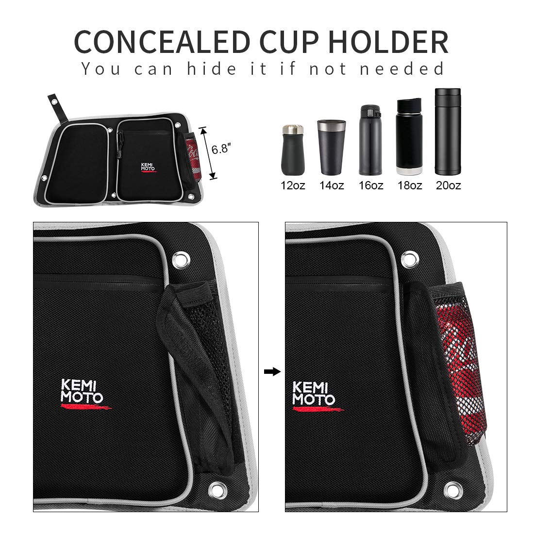 Rear Door Bags with Knee Pad for Polaris RZR XP 4 1000 2014-2023 – fits Polaris RZR XP 4 Turbo S