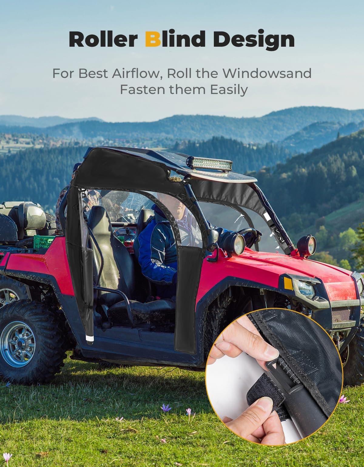 UTV Soft Cab Enclosure for RZR 570/Trail 570/800/S 800/900 – fits Polaris RZR (view 5)