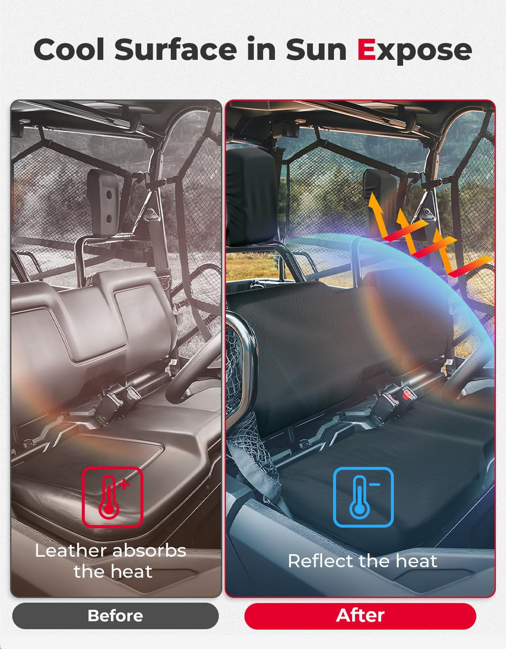 Seat Covers for Pioneer 700 700-4 2014-2024 (Black)