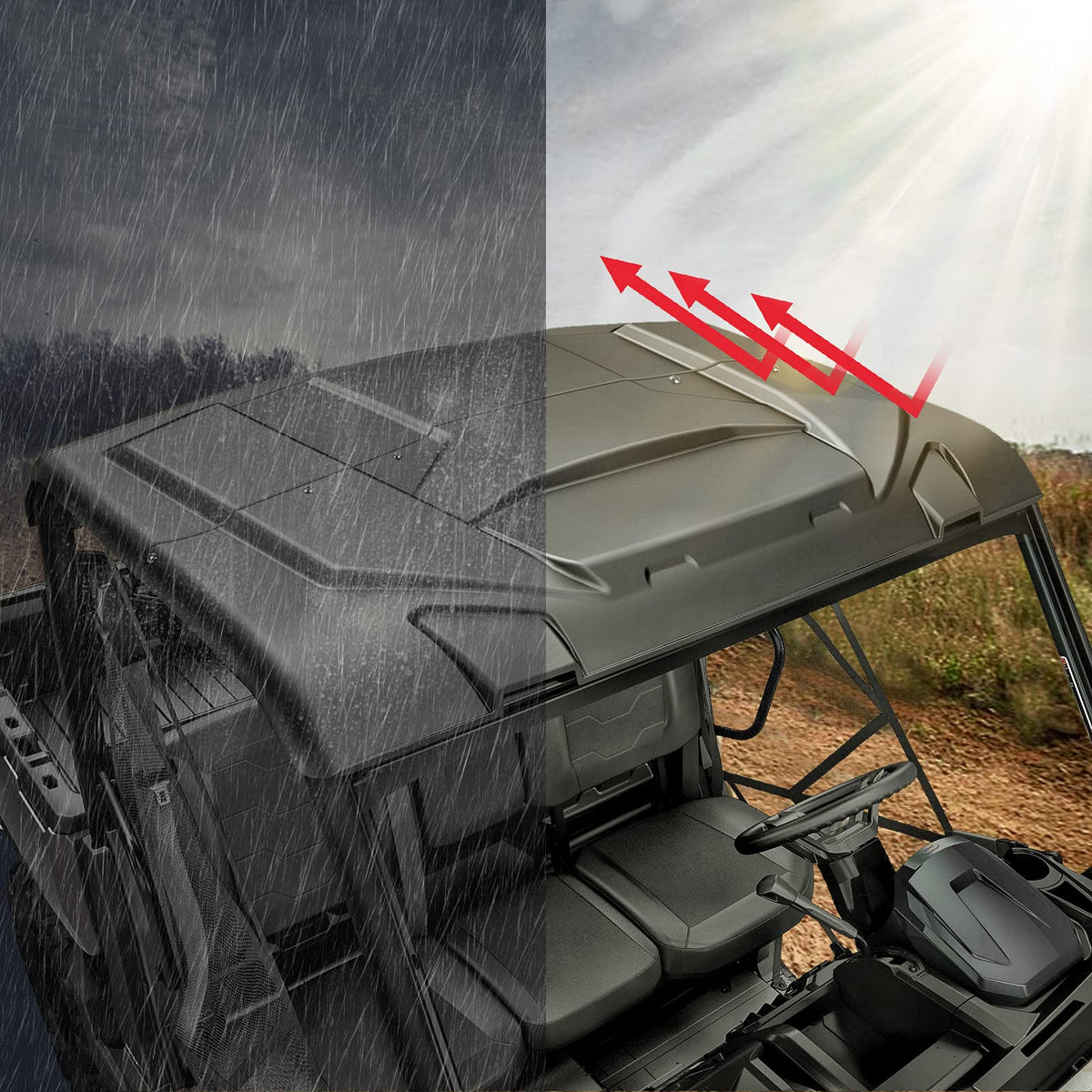 Hard Roof Top Plastic for Can Am Defender HD5/7/8/9/10 – fits Can-Am Defender HD8