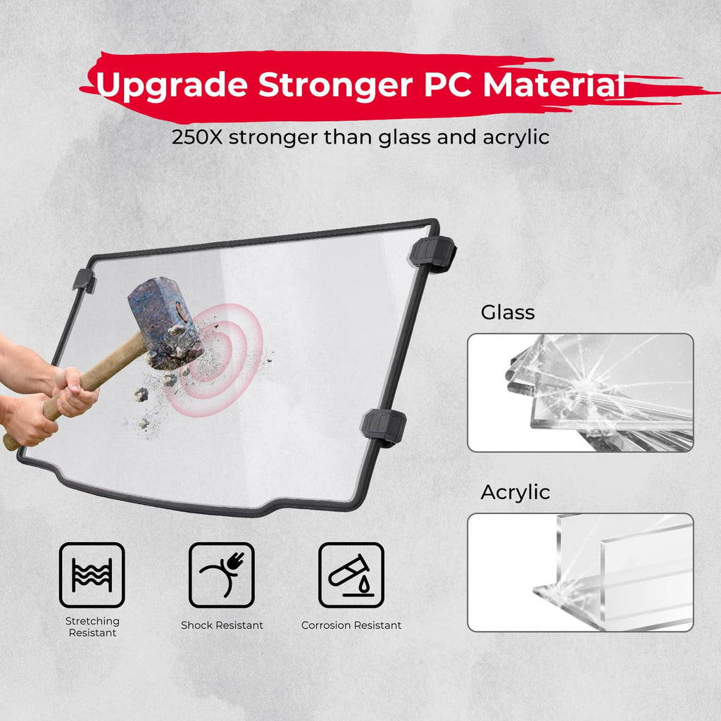 Front Full Windshield for Ranger Midsize 500 570 2015-2022 – fits Polaris Ranger 500 (2017-2022) (view 4)