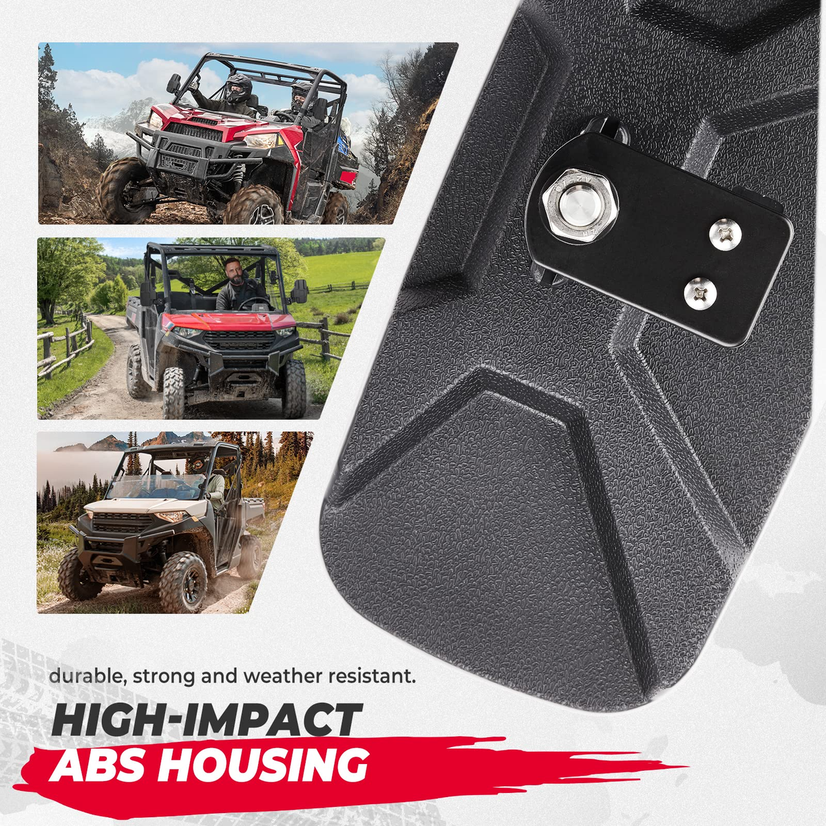 Rear View Mirror for Polaris Ranger 500 570 900 XP 1000 XP