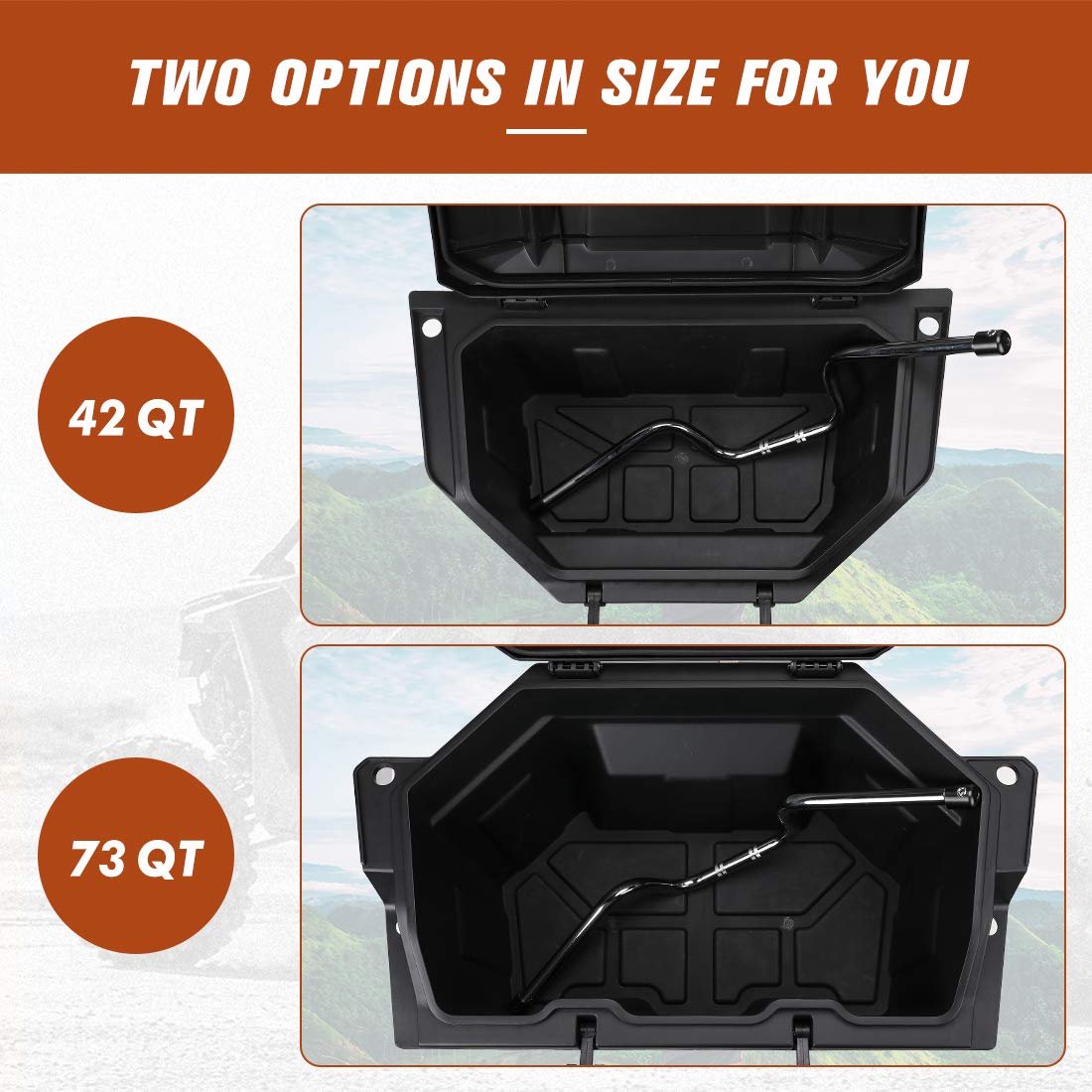 73 QT Rear Storage Bed Box for Polaris RZR PRO XP / 4 (2020-2024) – fits Polaris RZR Turbo R