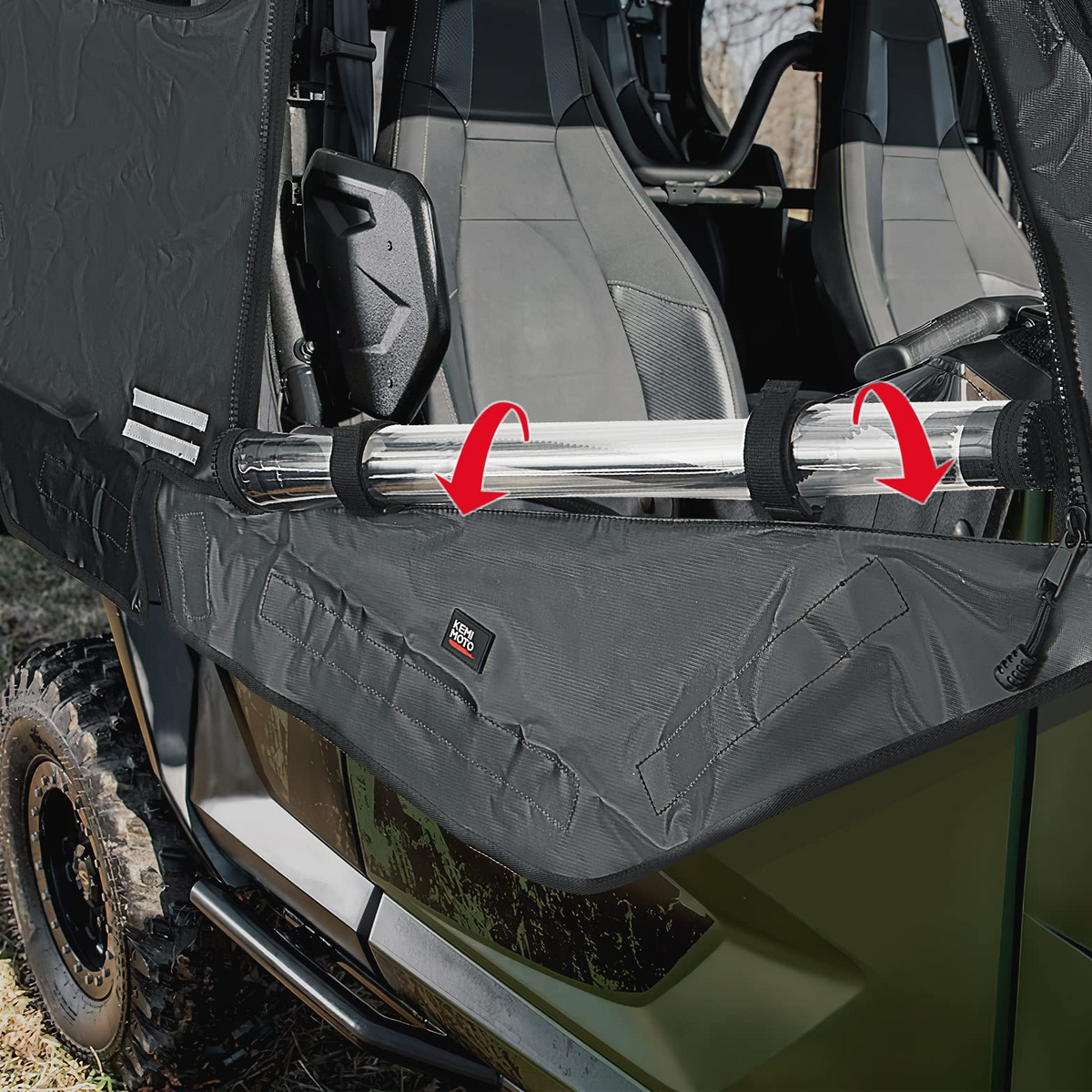 Soft Cab Enclosure Upper Doors for Yamaha Wolverine X4/SE 2018-2020 – fits Yamaha Wolverine X4 850 (view 4)