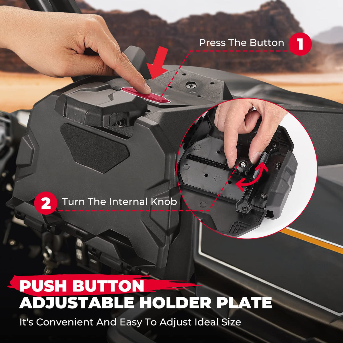 Tablet Holder With Storage Box for Can Am Maverick Sport & Trail, Commander