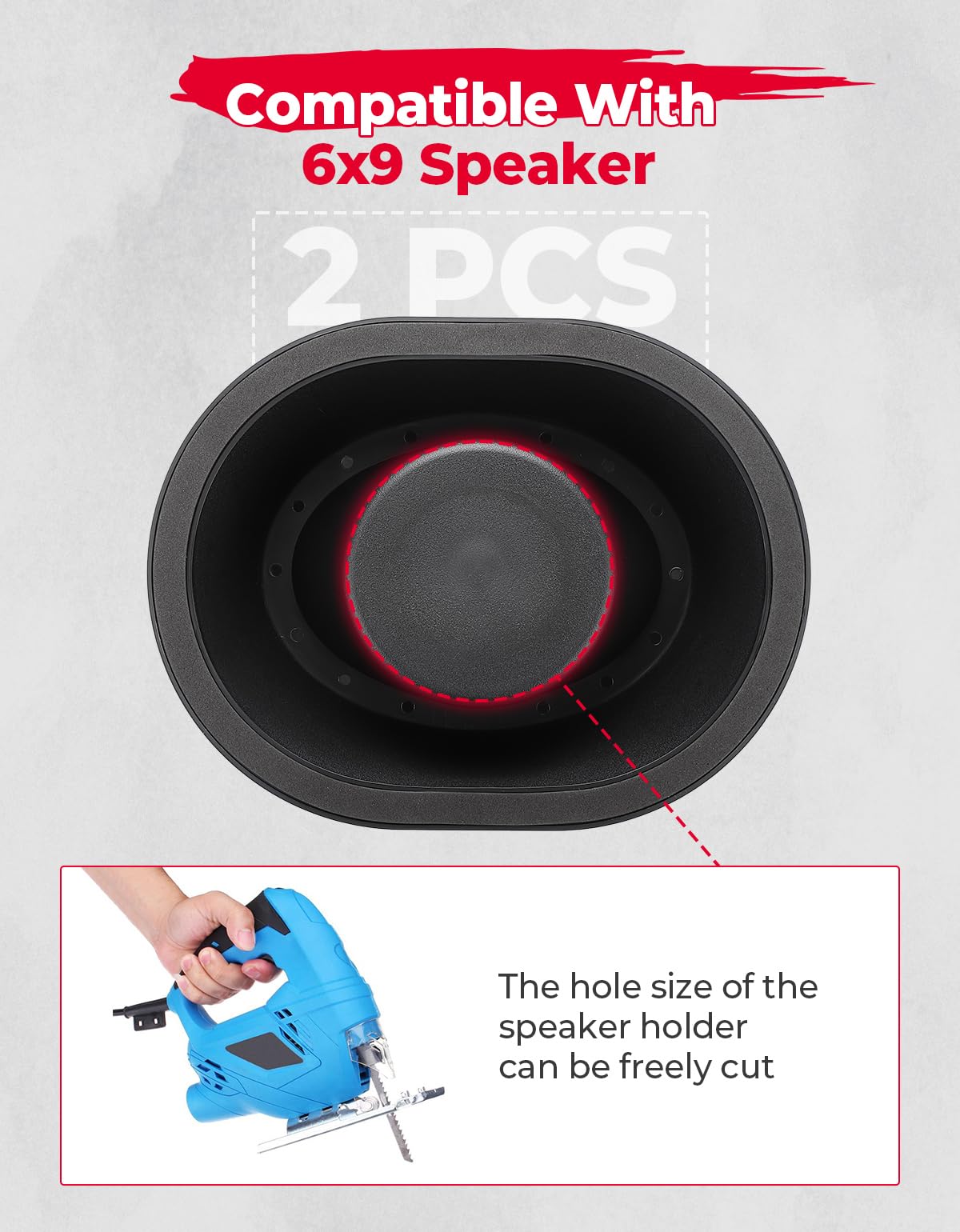 2PCS UTV Universial Speaker Pods for 6.5" Speakers