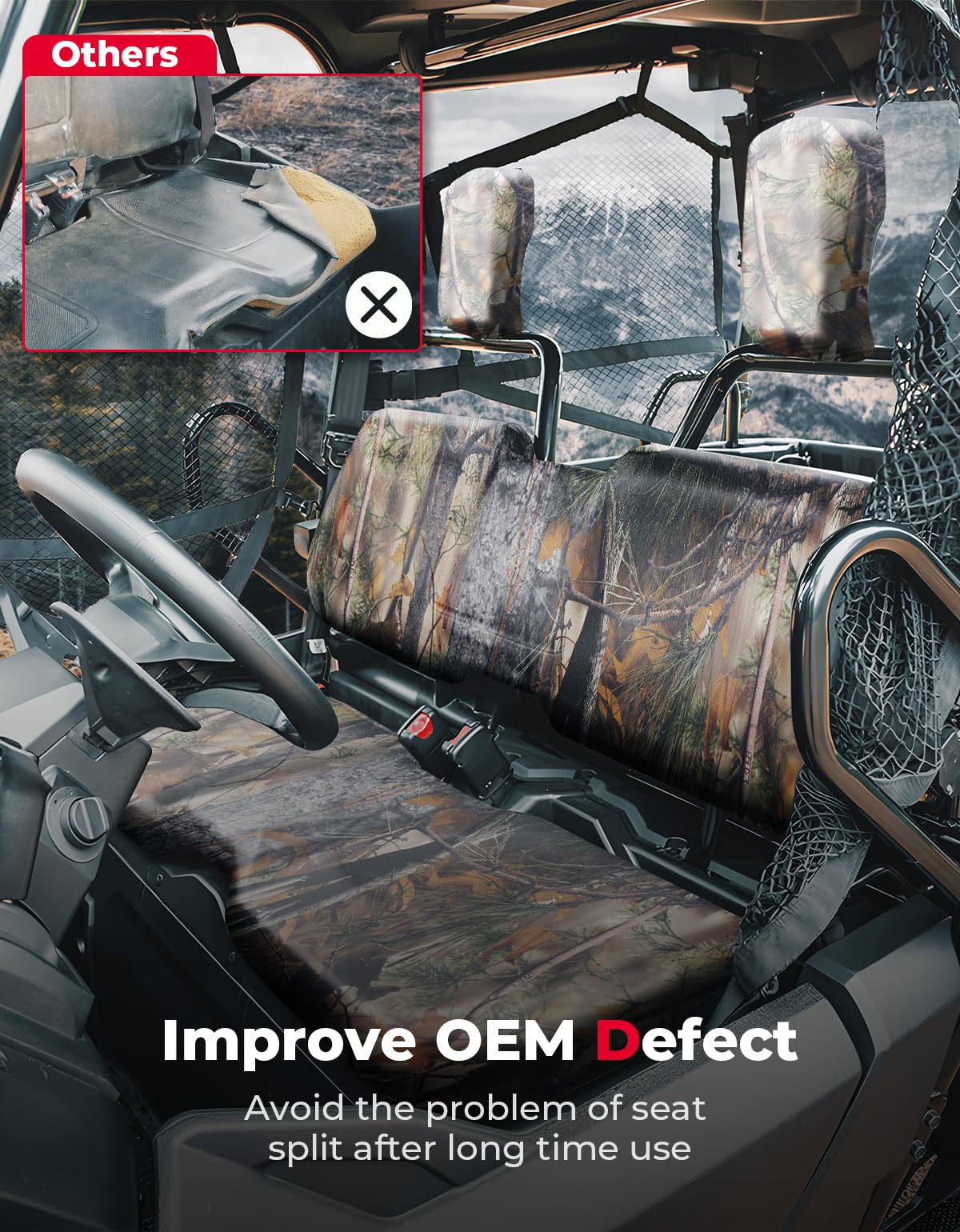 Seat Covers for Honda Pioneer 700 700-4 2014-2024 (Camo)