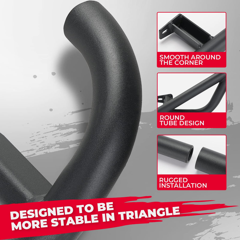 Steel Nerf Bars Fit Polaris RZR XP 4 1000 / 4 Turbo 2014-2023