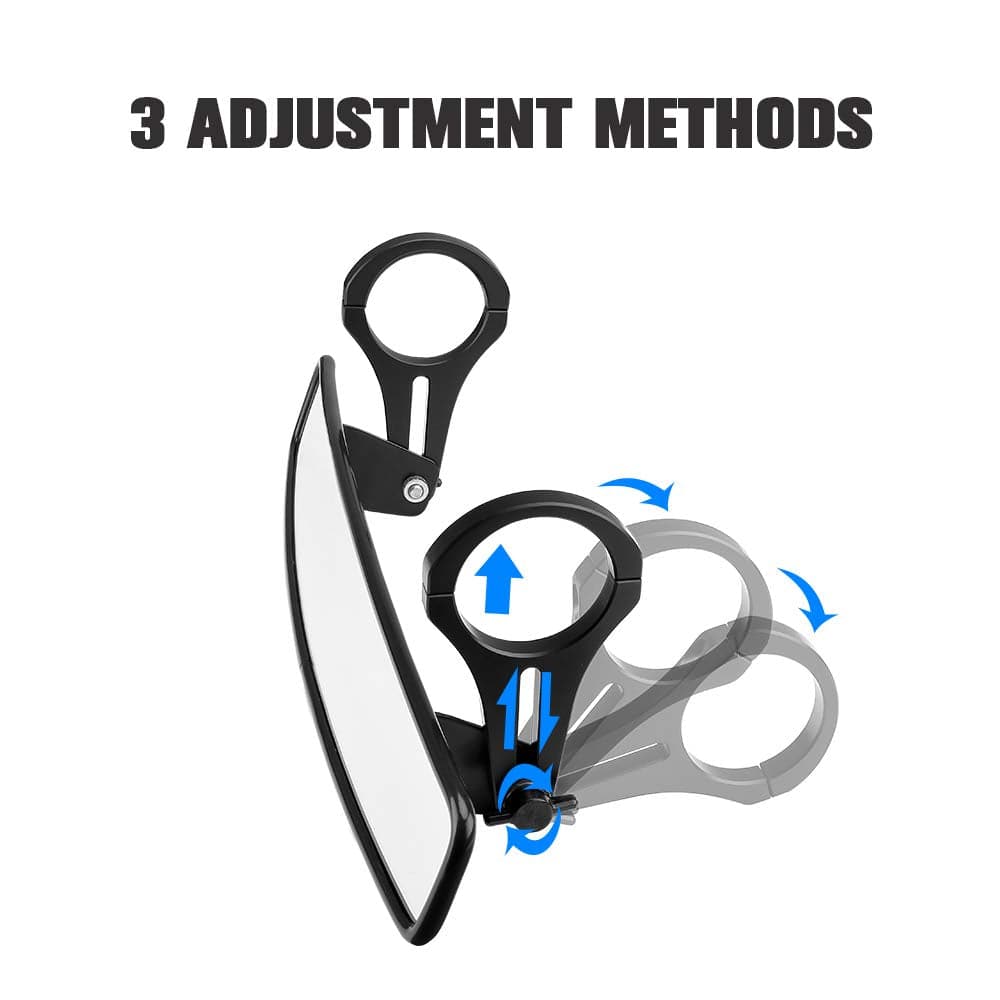 Rear View Mirror with 1.75" Clamps and Convex Design for Polaris RZR – fits Polaris RZR Pro XP (view 4)