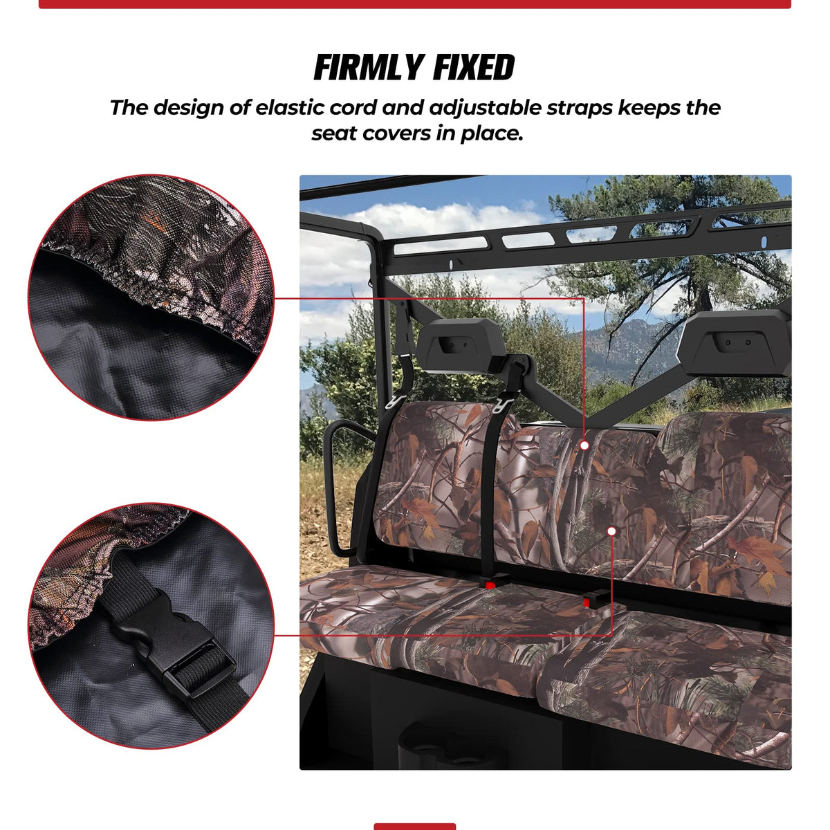 Camouflage Seat Cover For Polaris Ranger XP 1000/ Crew (3 Pcs)