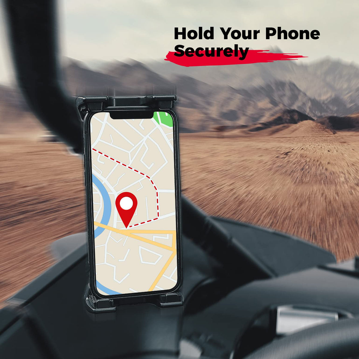 Universal Phone Holder for 0.6-1.25"/1.5-1.75" Roll Bar