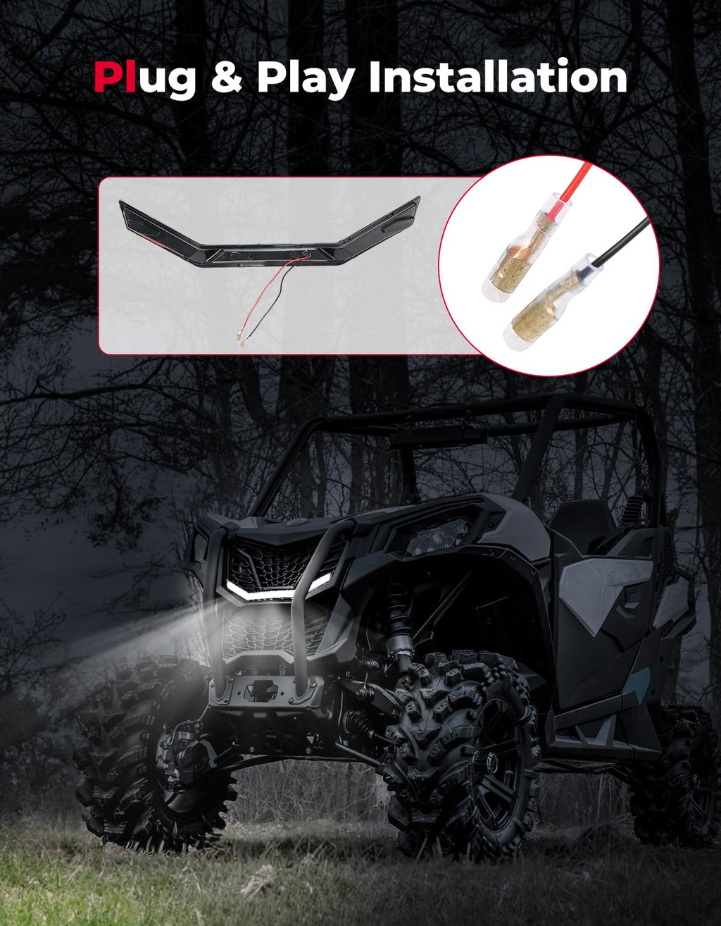 Front Grille Light, LED Accent Light for Can-Am Maverick Trail Sport