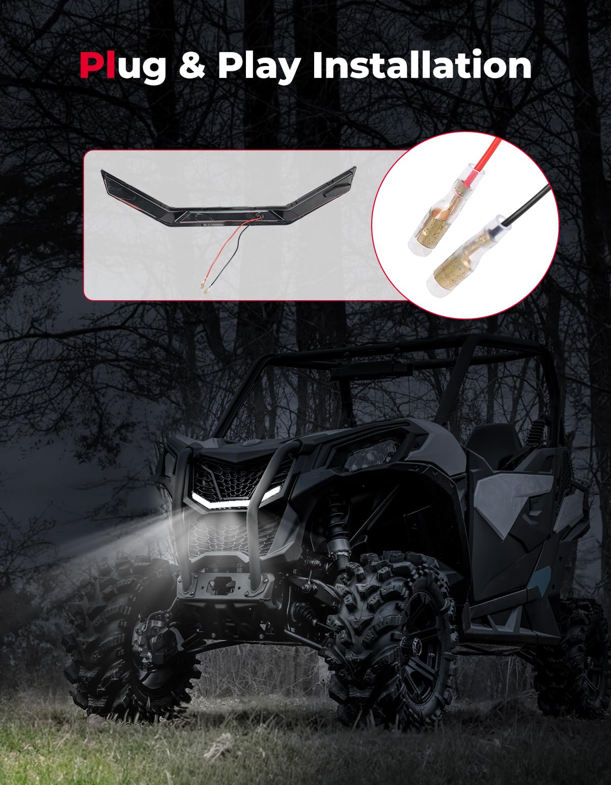 Front Grille Light, LED Accent Light for Can-Am Maverick Trail Sport