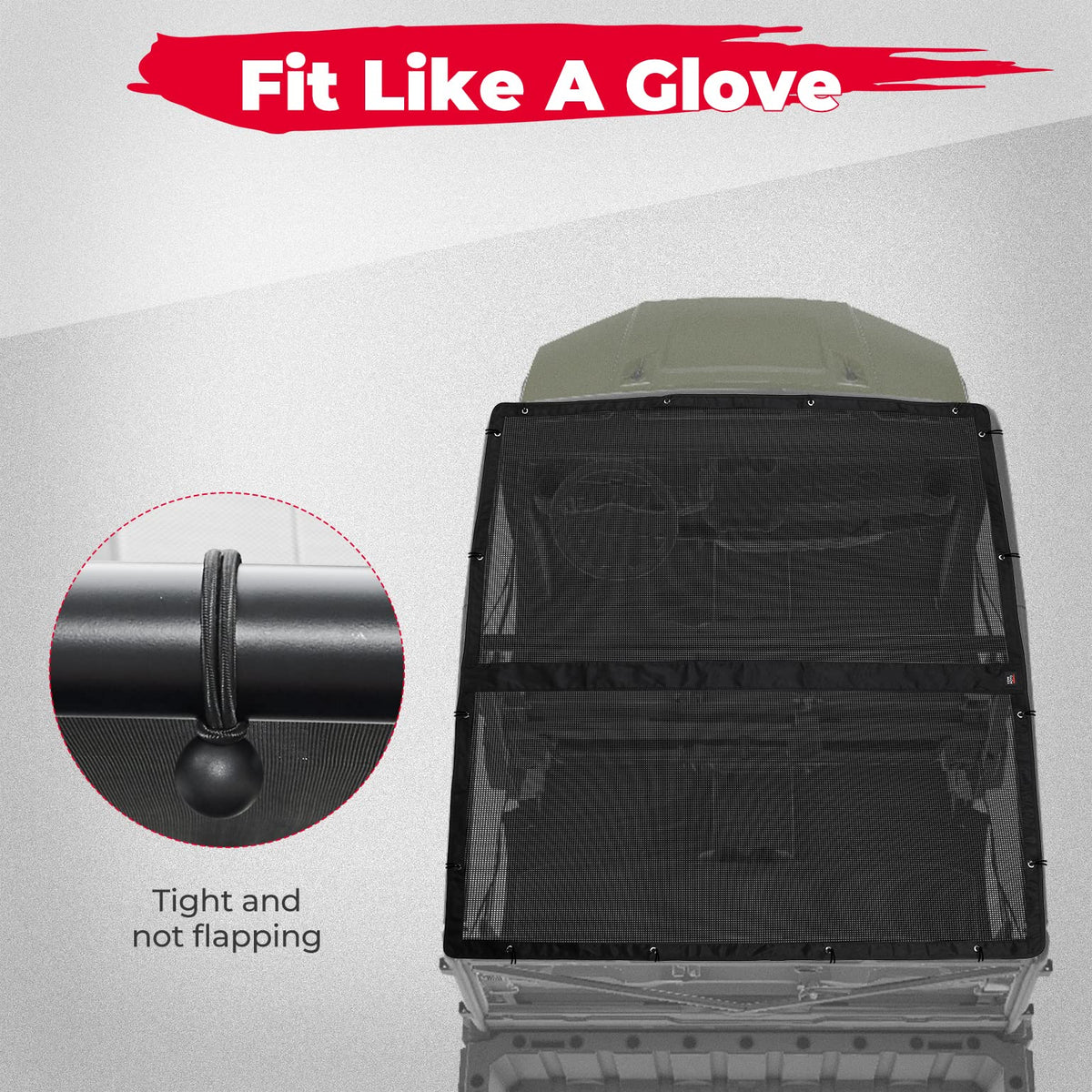 UTV Soft Top Window Net Mesh for Polaris Ranger 1000 Crew (2017-2024)