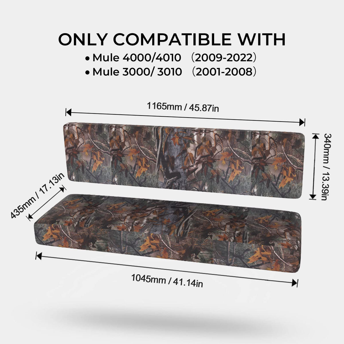 UTV Camo Seat Cover for Kawasaki Mule 3000 3010 4000 4010