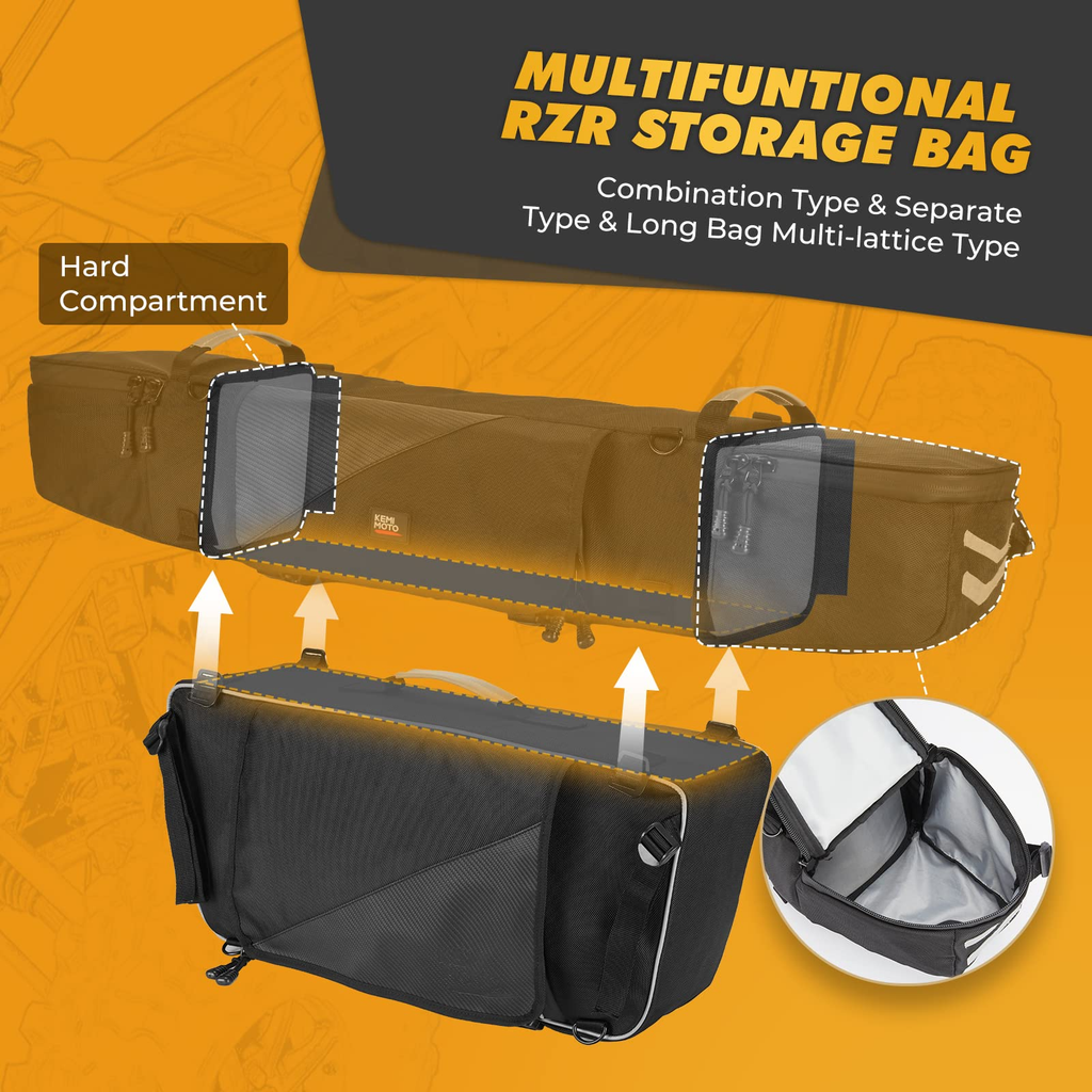 Upgraded 1680D Rear Cargo Bag for Polaris RZR XP 1000 2014-2023 – fits Polaris RZR XP 4 1000 (2014-2023)