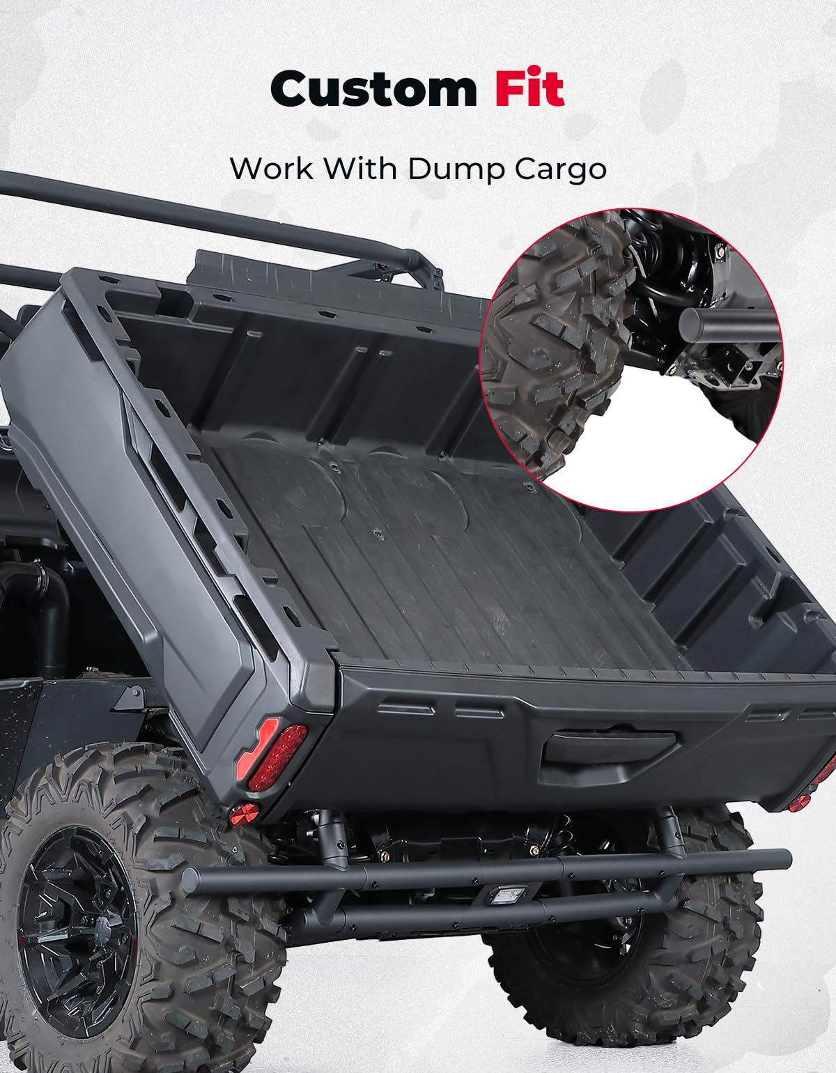 Rear Bumper With Light For Can Am Defender HD5|7|8|9|10 – fits Can-Am Defender HD8