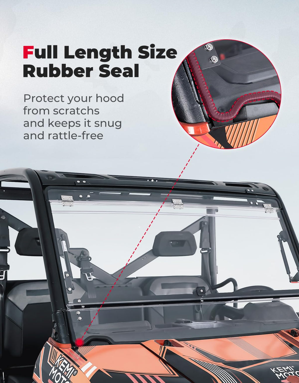 2-IN-1 Flip Windshield for Polaris Ranger XP 900/1000/ Crew 2014-2026