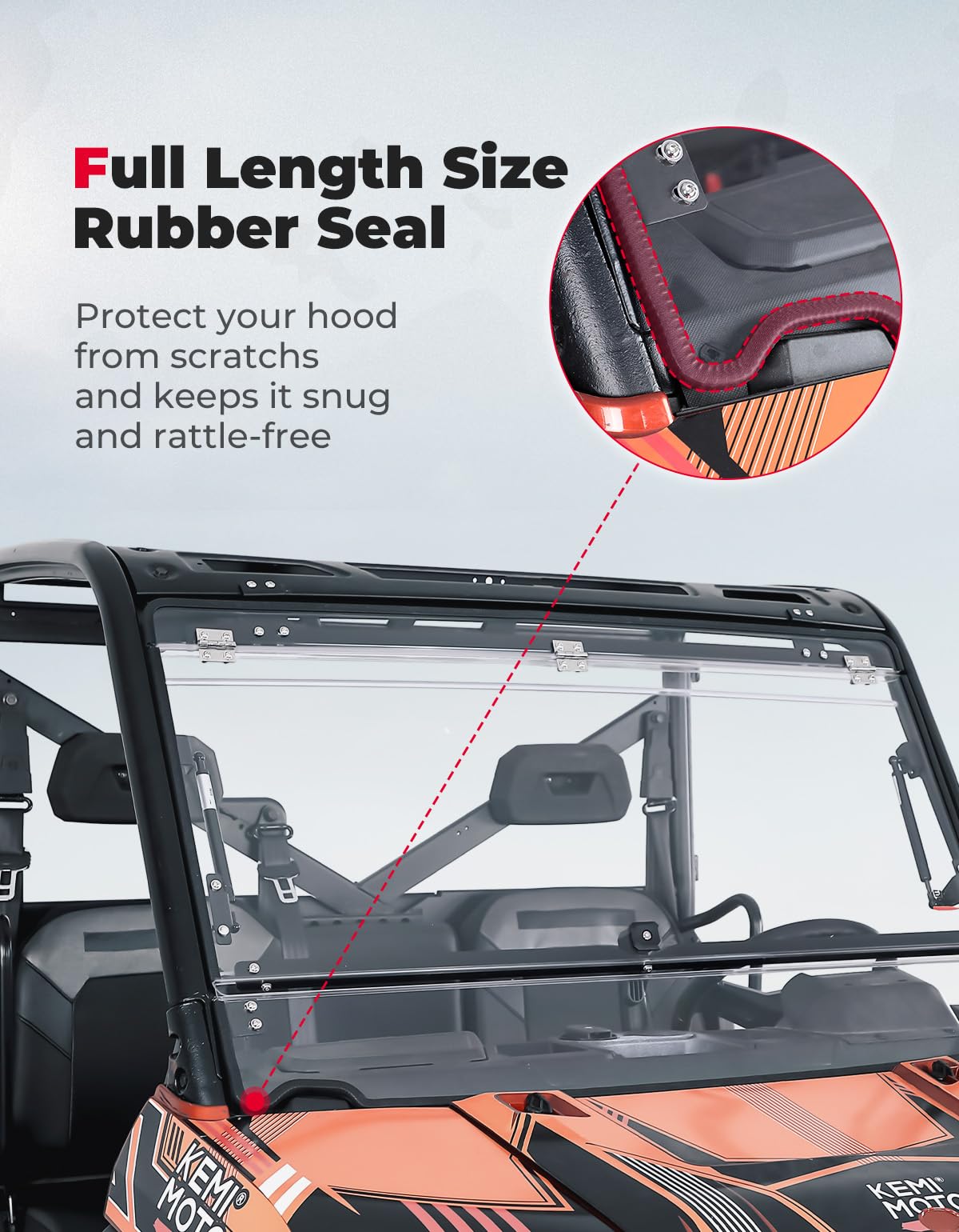 2-IN-1 Flip Windshield for Polaris Ranger XP 900/1000/ Crew 2014-2026