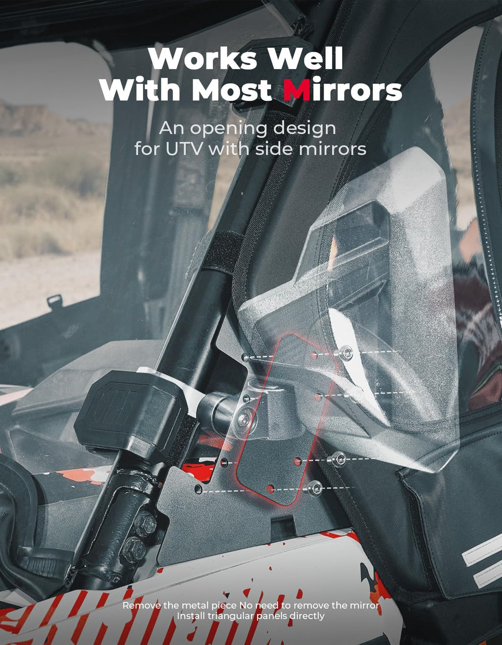 Soft Upper Doors With Metal Door Frame for Polaris RZR XP 4 1000 2019-2023 – fits Polaris RZR XP 4 1000 (2014-2023) (view 3)