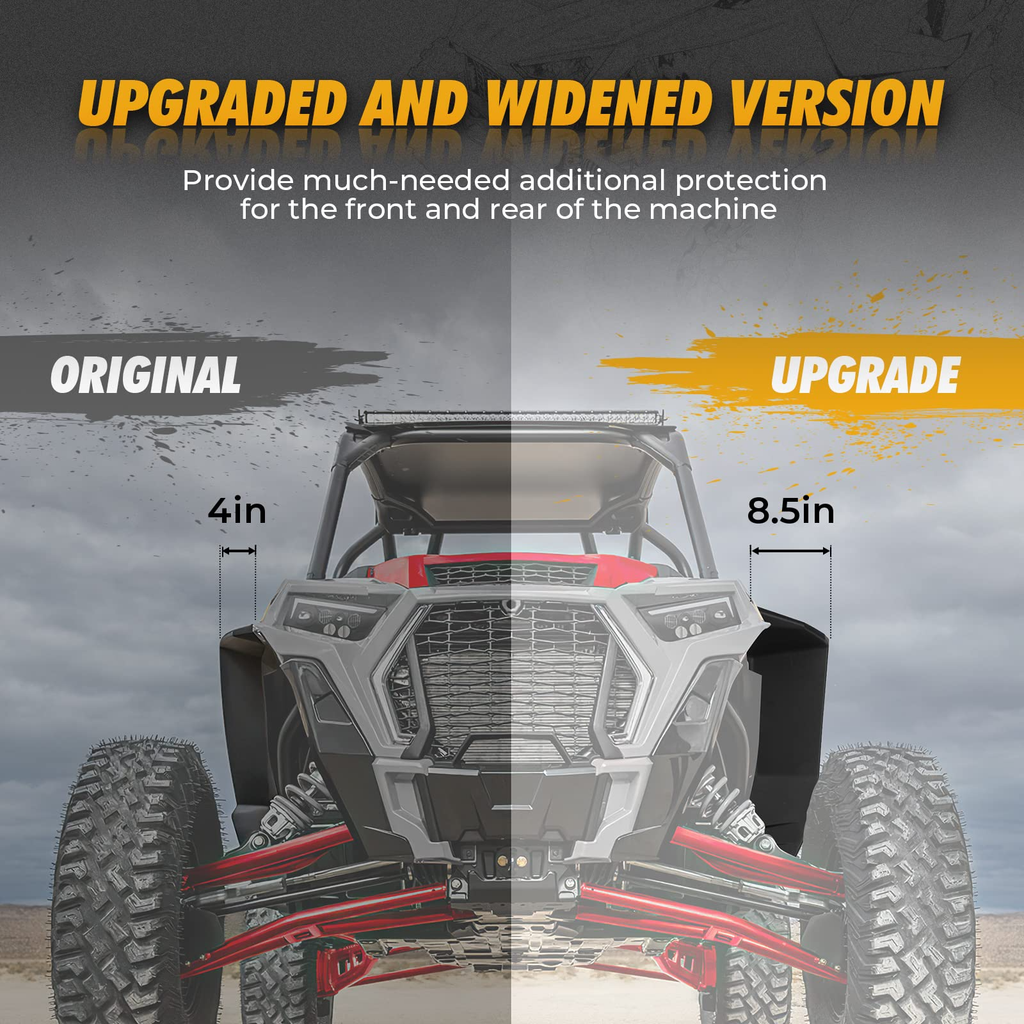 Fender Flares 8.5 Inch Mud Flap for Polaris RZR XP 1000/4 – fits Polaris RZR XP 4 Turbo S