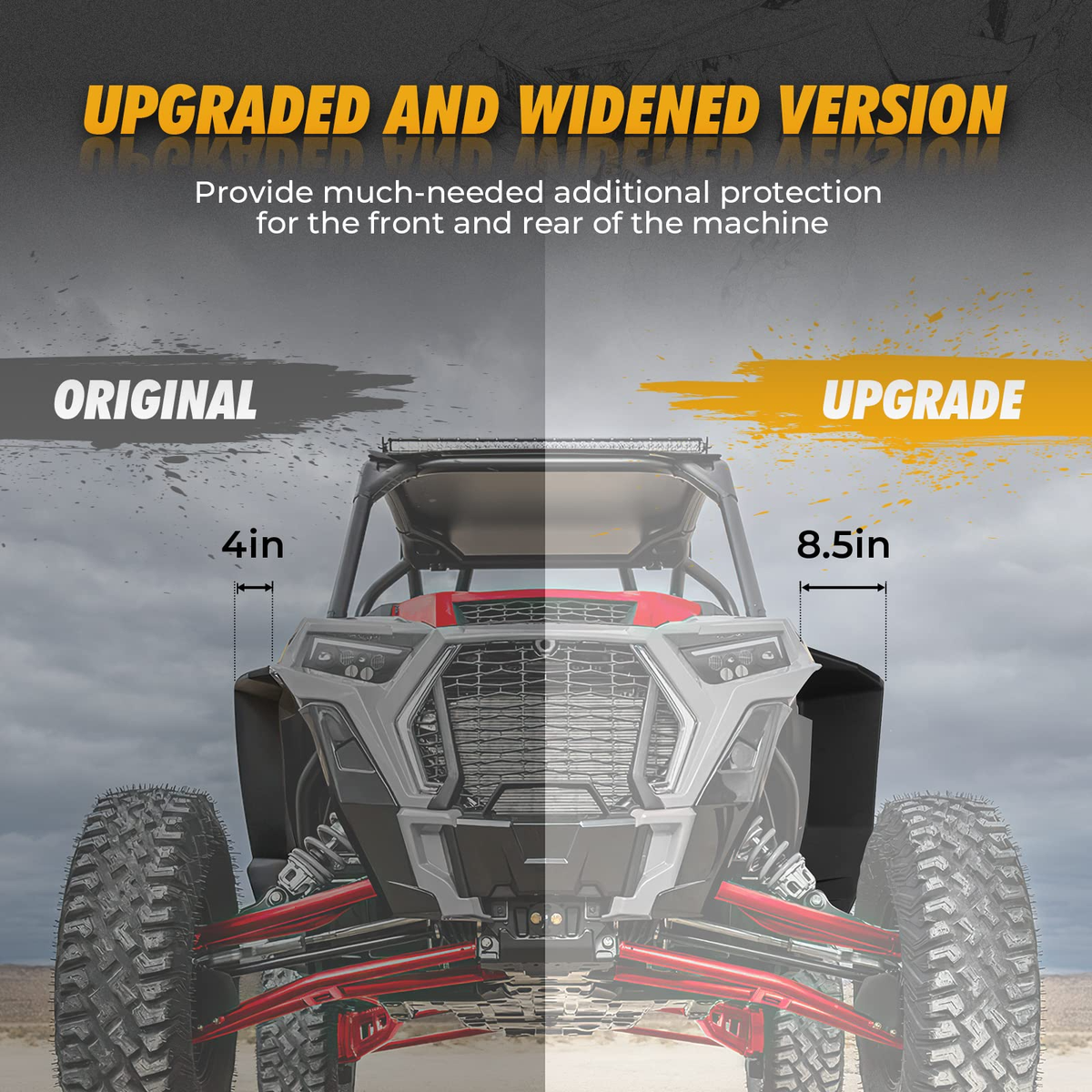 Fender Flares 8.5 Inch Mud Flap for Polaris RZR XP 1000/4 – fits Polaris RZR XP 4 Turbo S