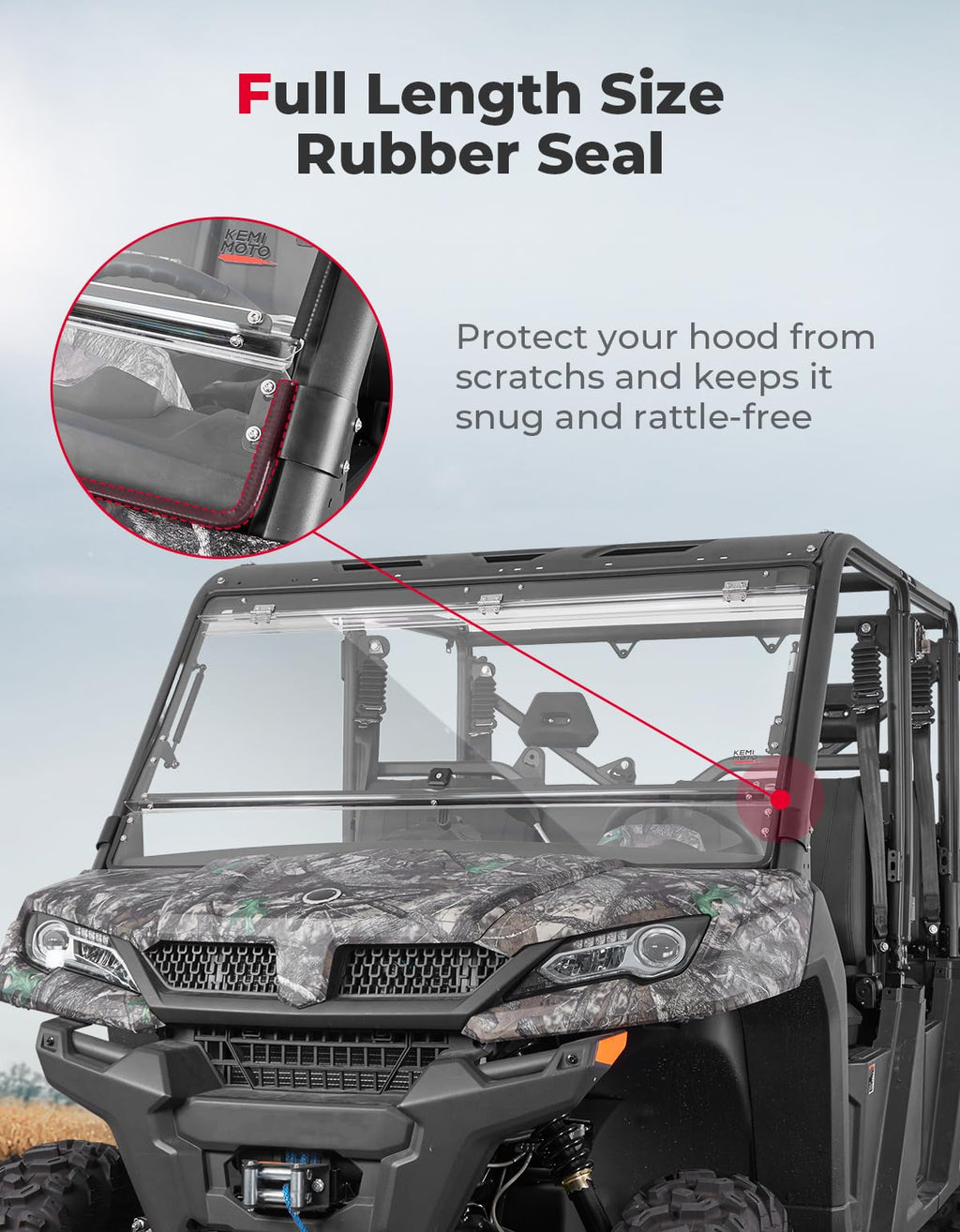 2-IN-1 Flip Windshield for CFMOTO UForce 1000 / 1000XL