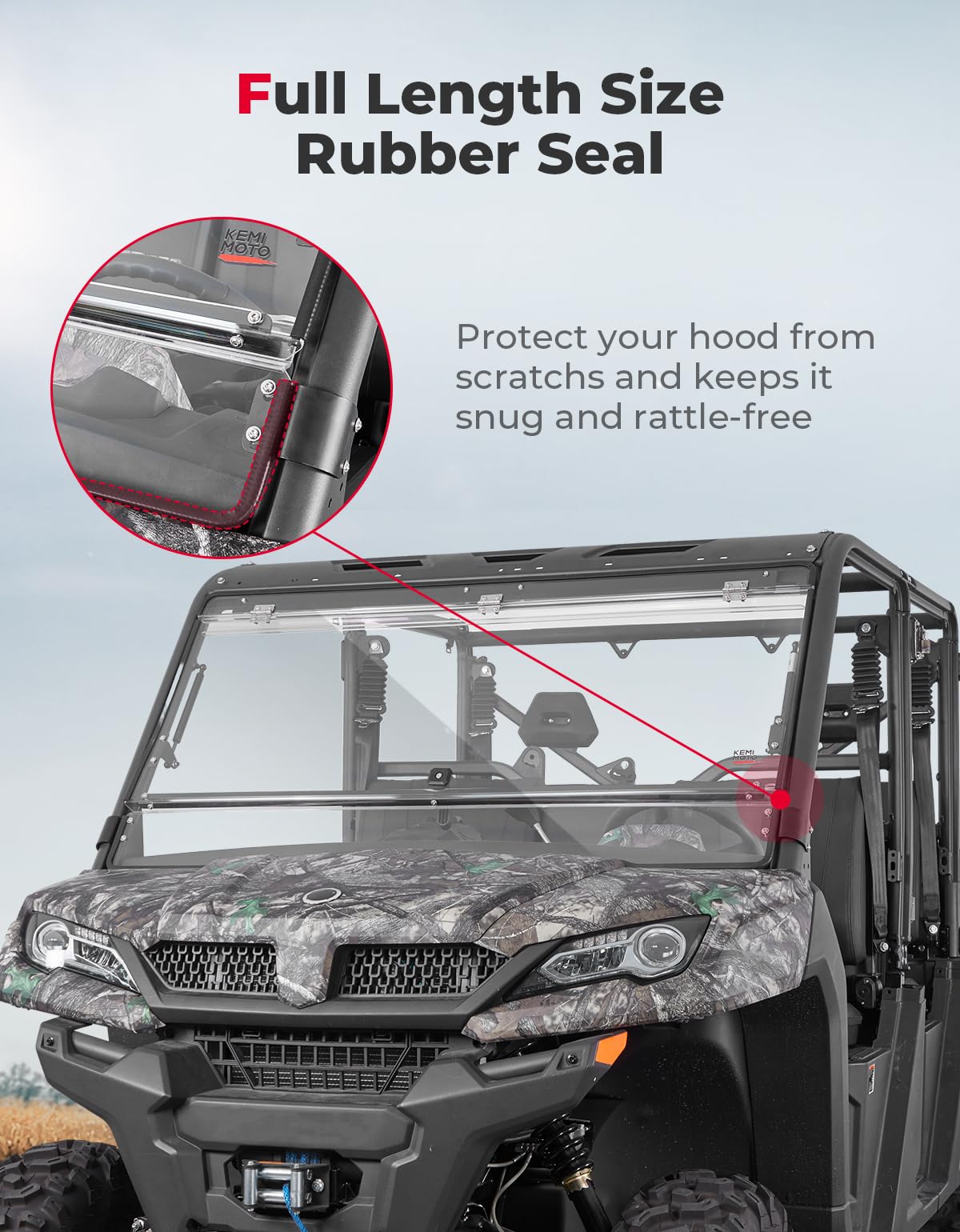 2-IN-1 Flip Windshield for CFMOTO UForce 1000 / 1000XL