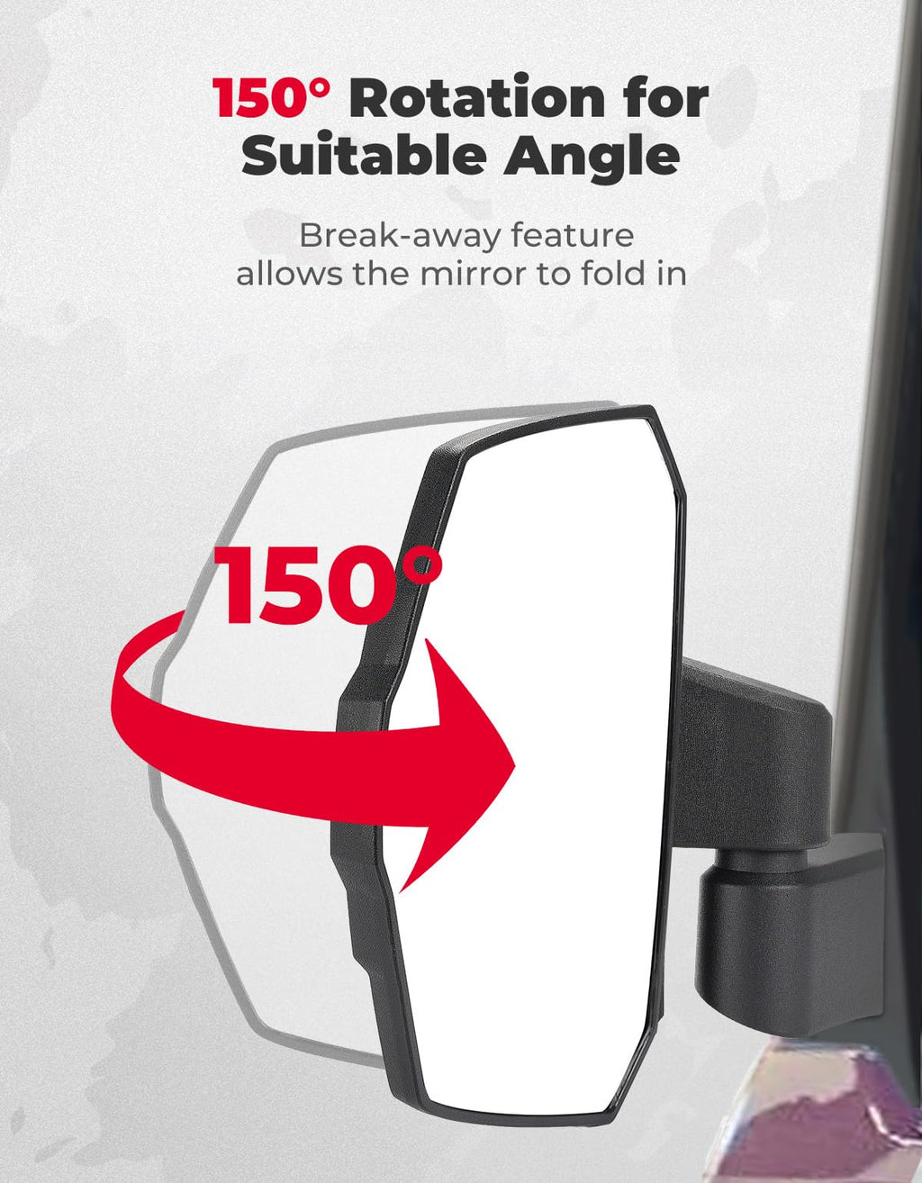 Upgraded Side Mirrors for Ranger 1000 570/Commercial Pro XD-E – fits Polaris Ranger (view 4)