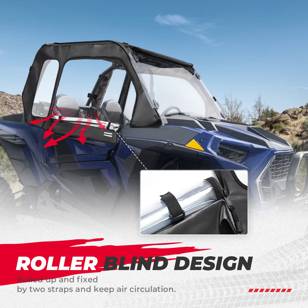 Cab Enclosures 2 Soft Upper Doors 3-IN-1 Flip Windshield for Polaris RZR XP 1000 – fits Polaris RZR XP Turbo (view 4)