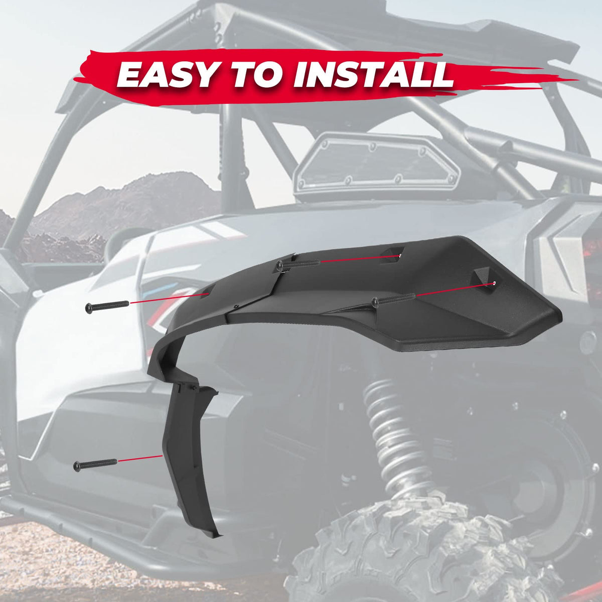 Mud Fender Flares for Kawasaki Teryx KRX 1000 – fits Kawasaki Teryx 800 (view 5)