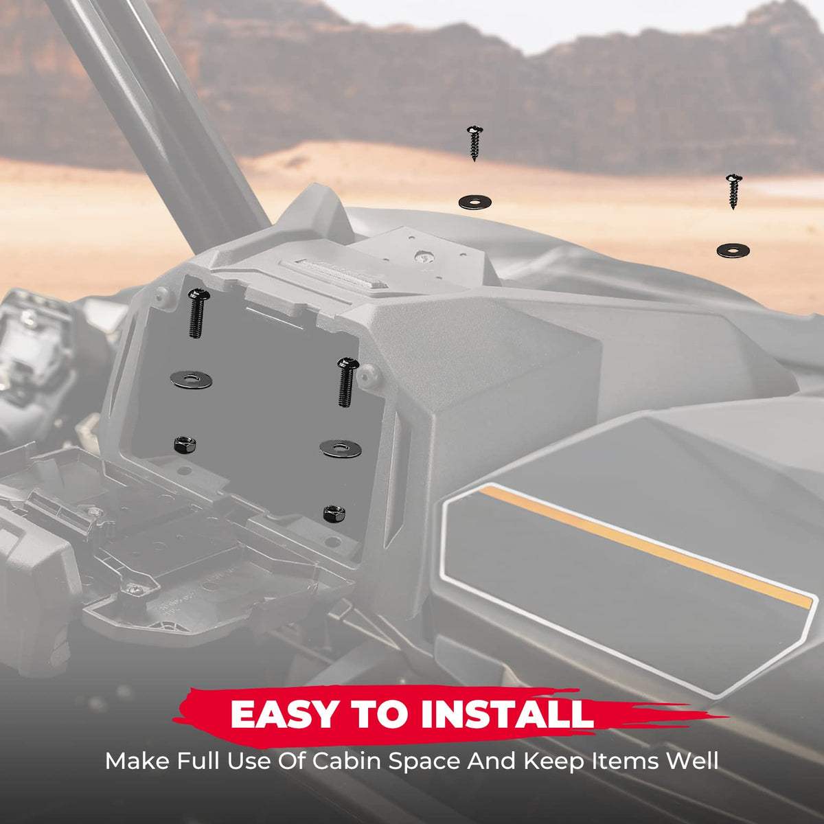 Tablet Holder With Storage Box for Can Am Maverick Sport & Trail, Commander