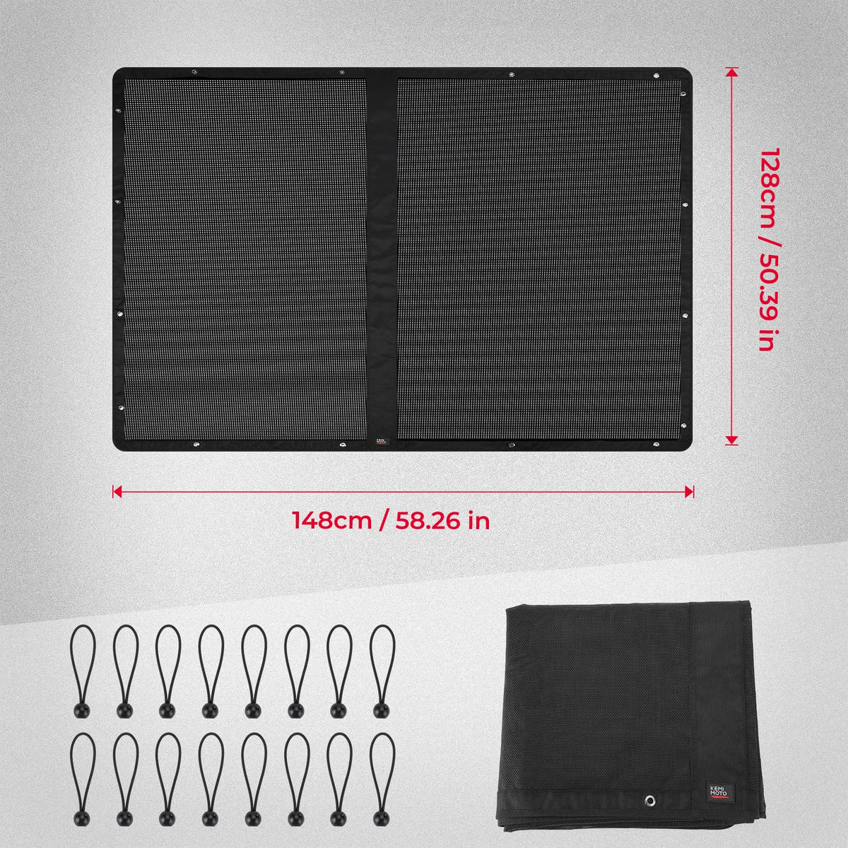 UTV Soft Top Window Net Mesh for Polaris Ranger 1000 Crew (2017-2024)