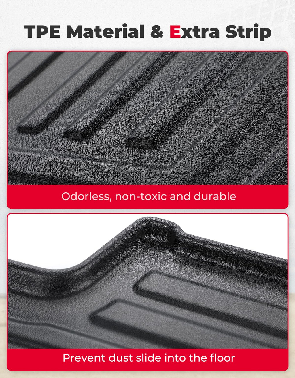 Floor Mats TPE All-Weather Anti-Slip Liners for Pioneer 1000-6 (4 Pcs) – fits Honda Pioneer (view 5)